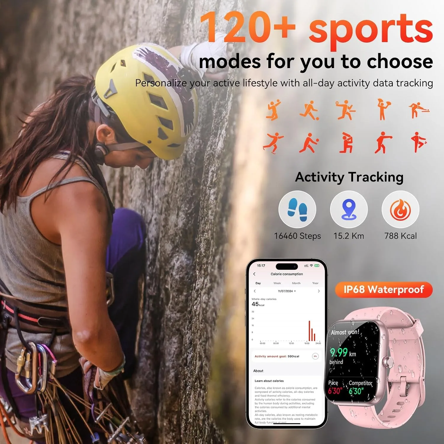 Smart Watch with Alexa Built-in, 1.83" HD Touchscreen Fitness Tracke