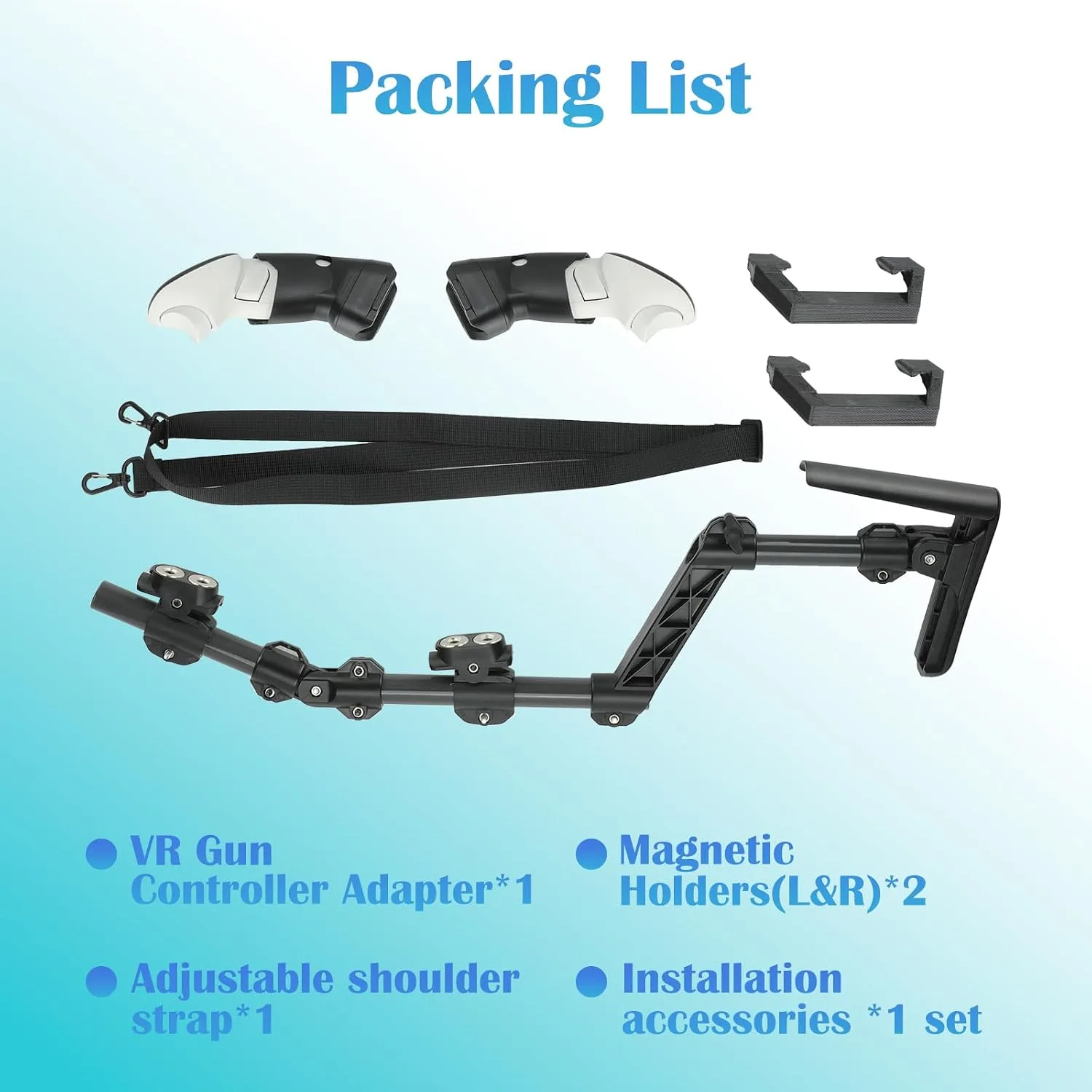 Magnetic VR Gun Stock for Quest 3/3s, Quick-Release & Adjustable