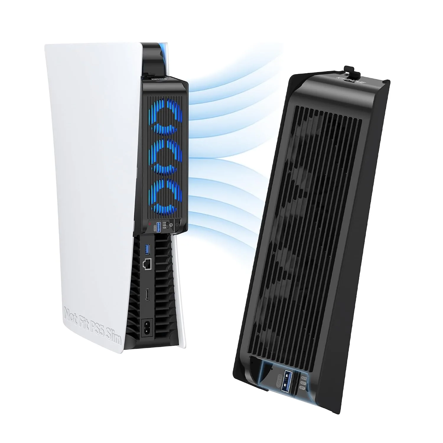 KIWIHOME Cooling Fan for PS5 2020, Quiet Cooler with Auto Speed USB3.0