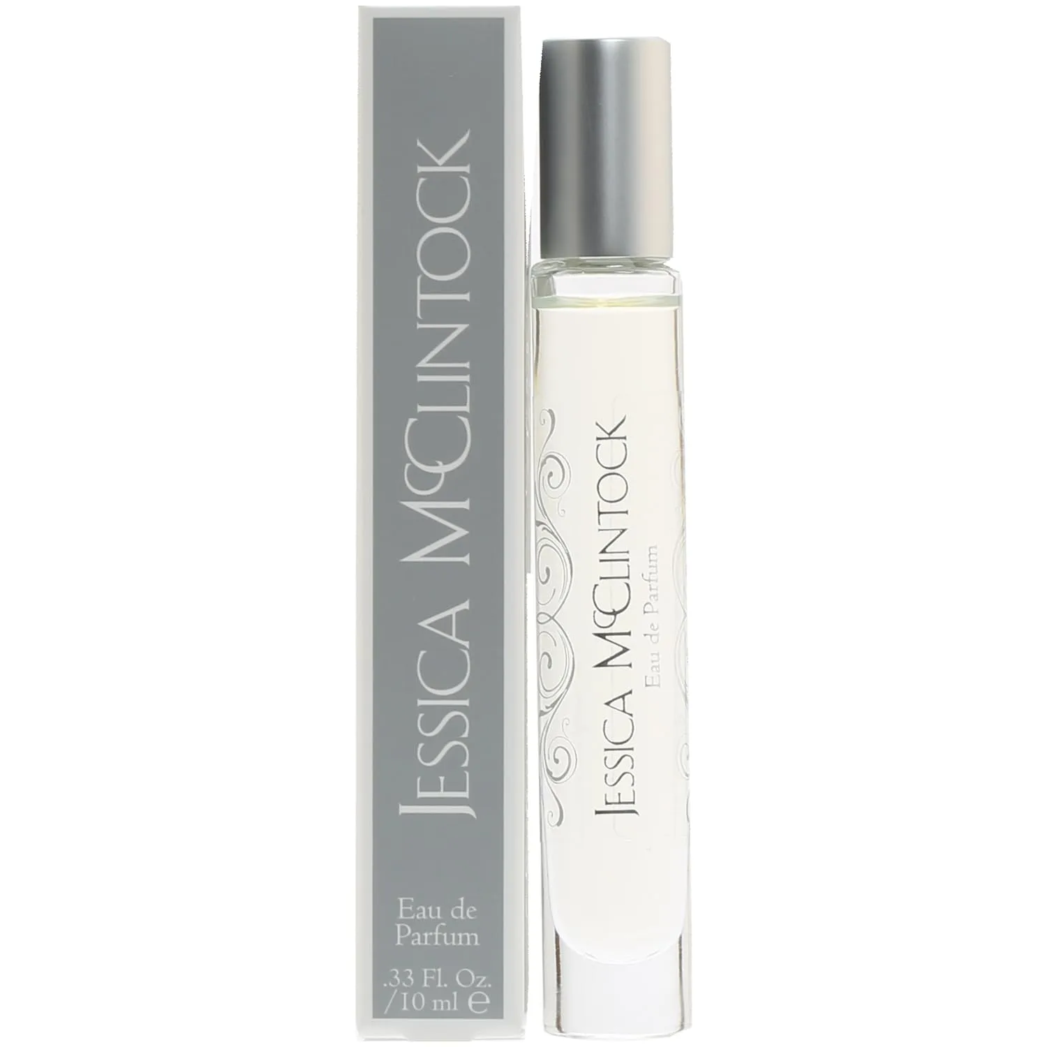 Jessica McClintock Eau De Parfum Rollerball for Women, 0.33 oz - Travel Size Fruity Floral Fragrance with Citrus, Ylang Ylang, Rose, Jasmine & Musk, Long-Lasting On-the-Go Signature Scent