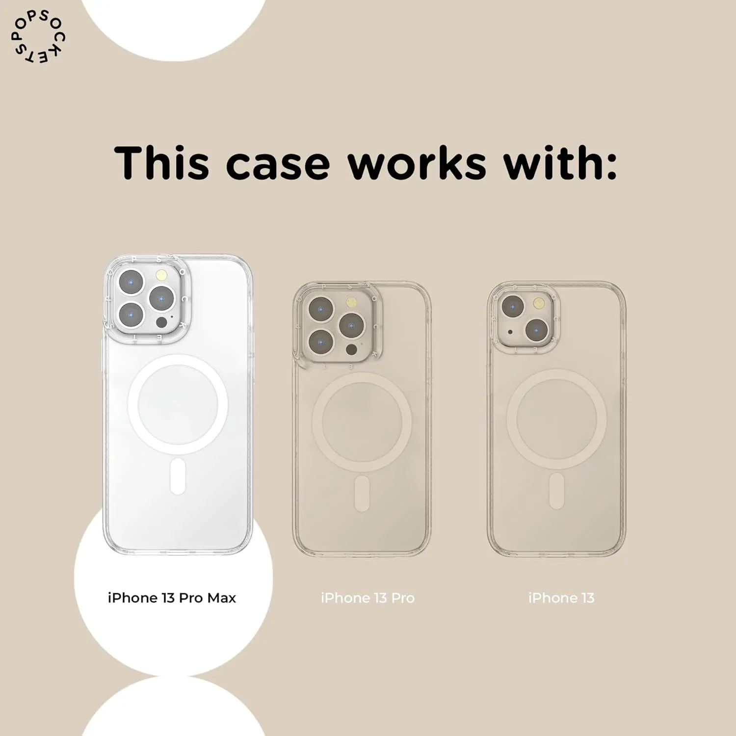 PopSockets iPhone 13 Pro Max Phone Case with MagSafe, Wireless Charging Compatible, Disney - Boho Wildflowers Maroon