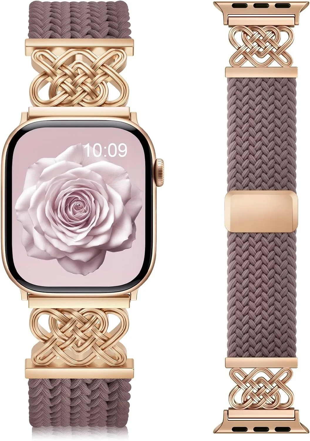 Correa trenzada elástica Firefit para Apple Watch 38mm 40mm 41mm 42mm para mujer