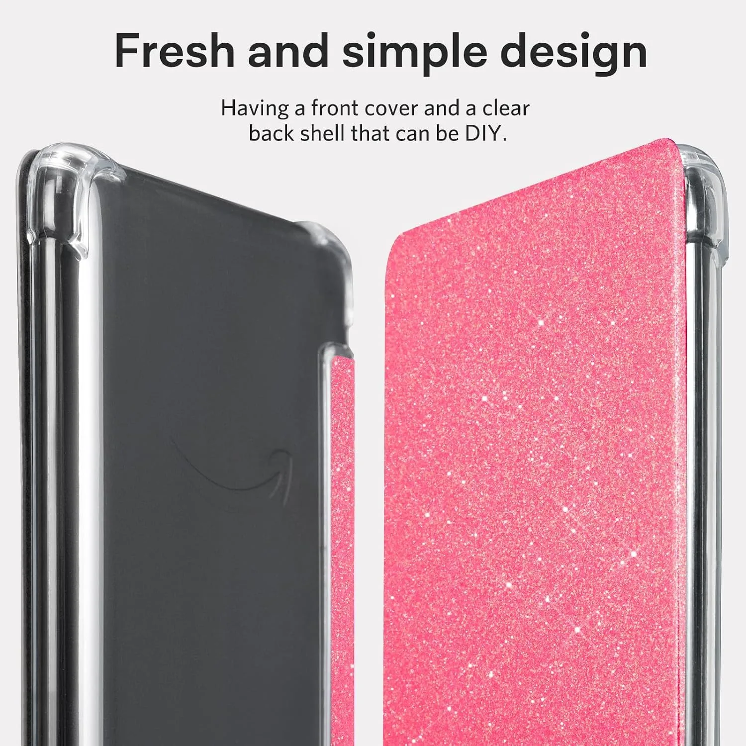 CoBak Case for 7" Ereader - New PU Leather Cover and Clear Soft Silicone Back Cover with Auto Sleep Wake Feature