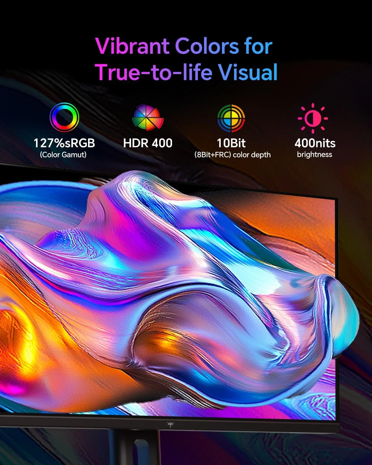 KTC 24 Inch Gaming Monitor 180Hz - 1440P Computer Monitors, Fast IPS H24T7