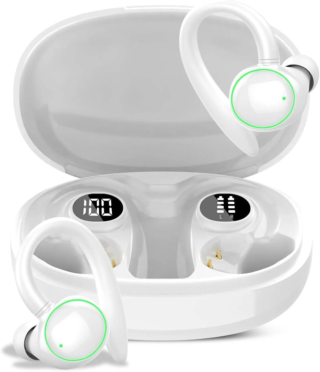 Wireless Earbuds, Bluetooth 5.4 Headphones Sport Over Ear Buds With ENC Mic