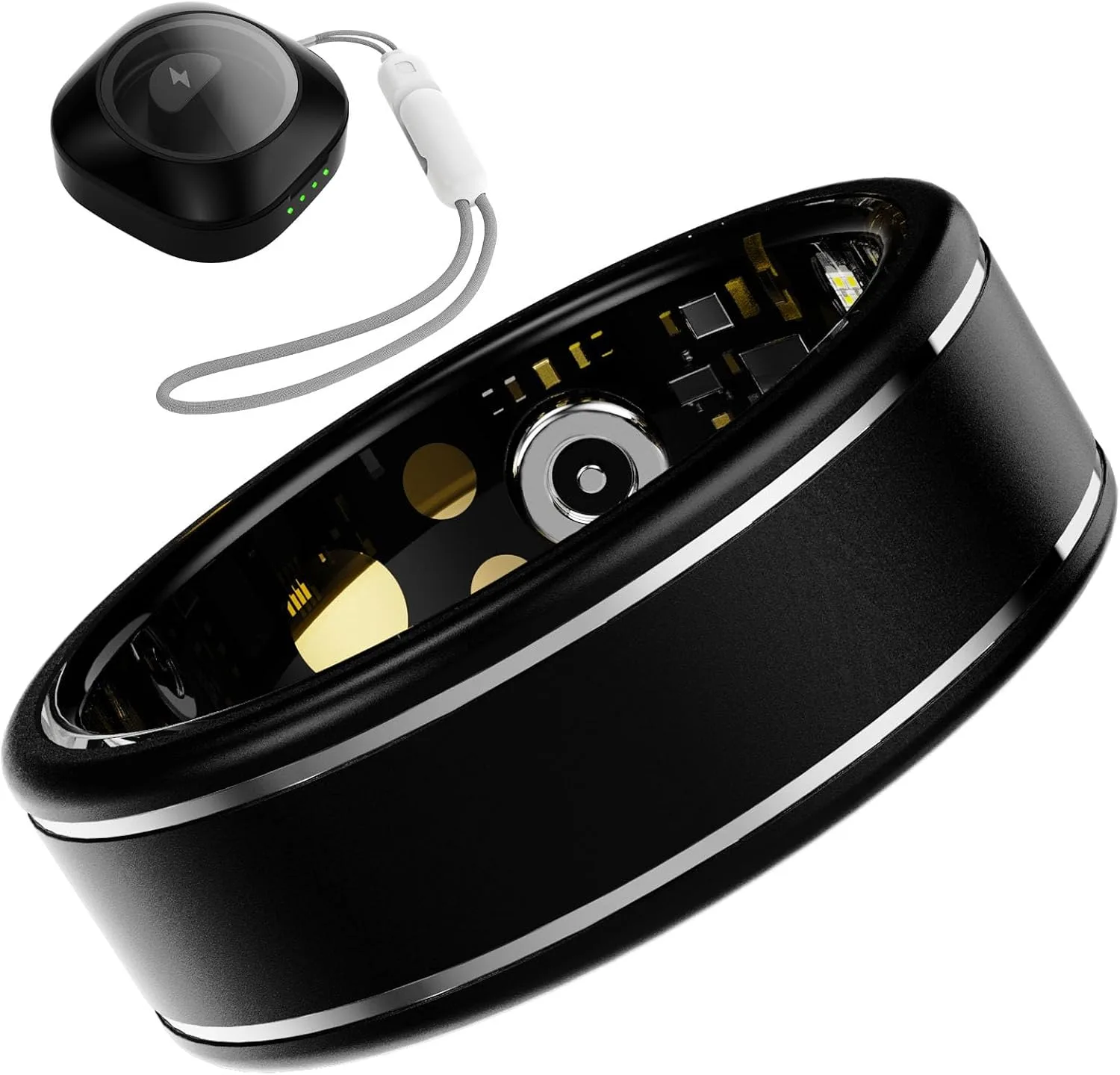 Activity Tracker Ring for Men, Smart Health Ring with Black 8