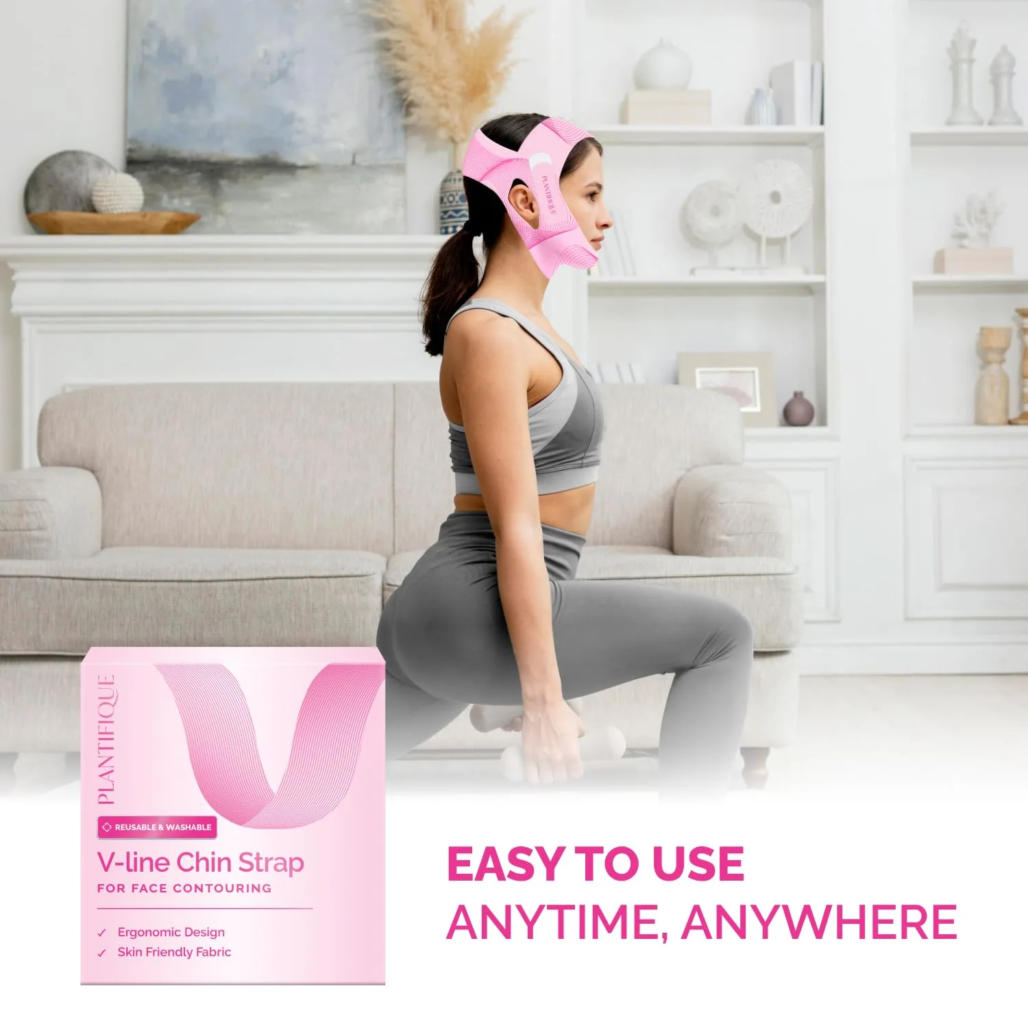 PLANTIFIQUE Chin Strap for Sleeping - Reusable & Adjustable