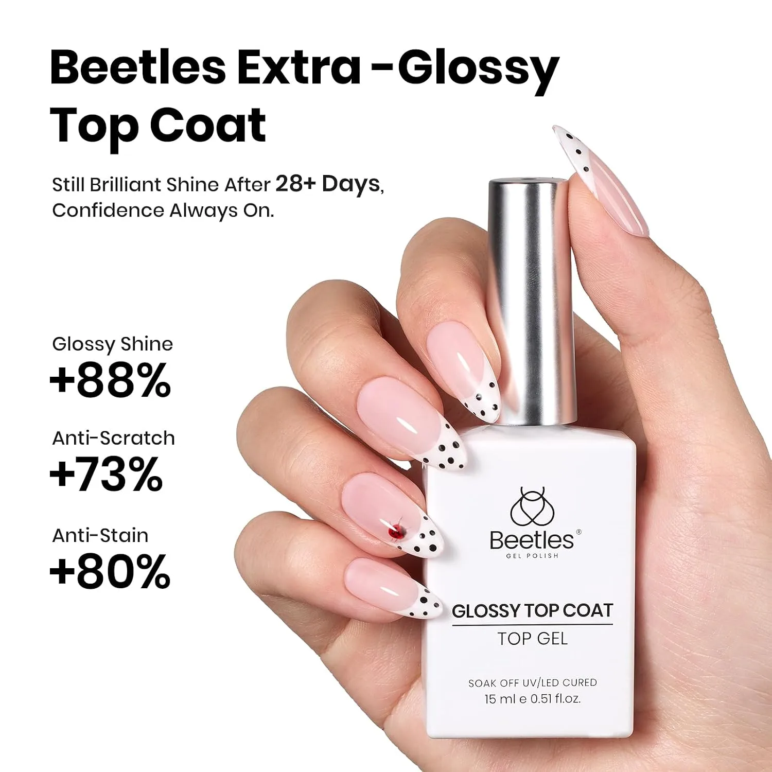 Beetles Gel Base and Top Coat with Nail Dehydrator and Primer 4Pcs 15ml