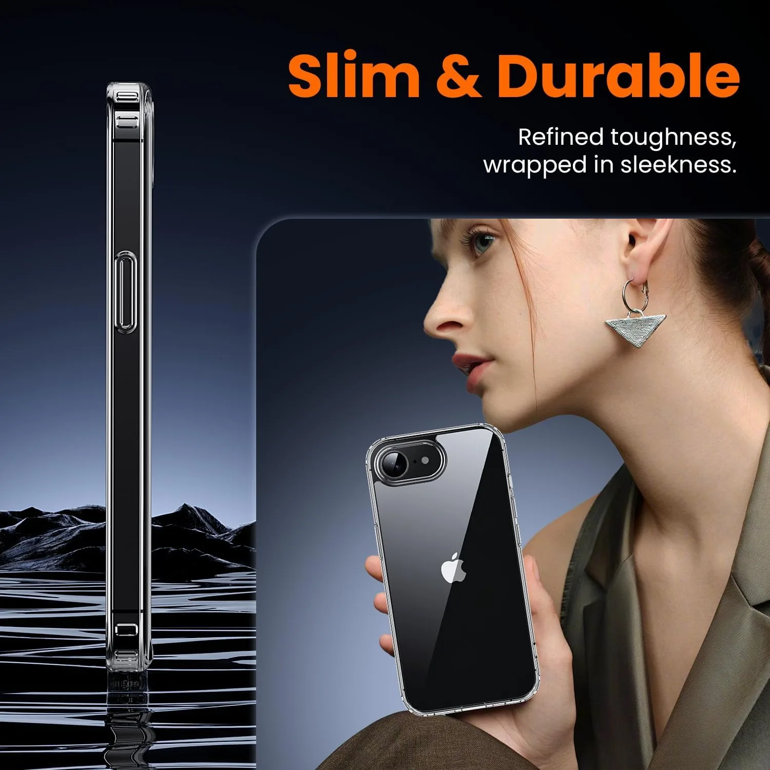 toushion 3 in 1 for iPhone 16E Case/iPhone 17E Case Transparent