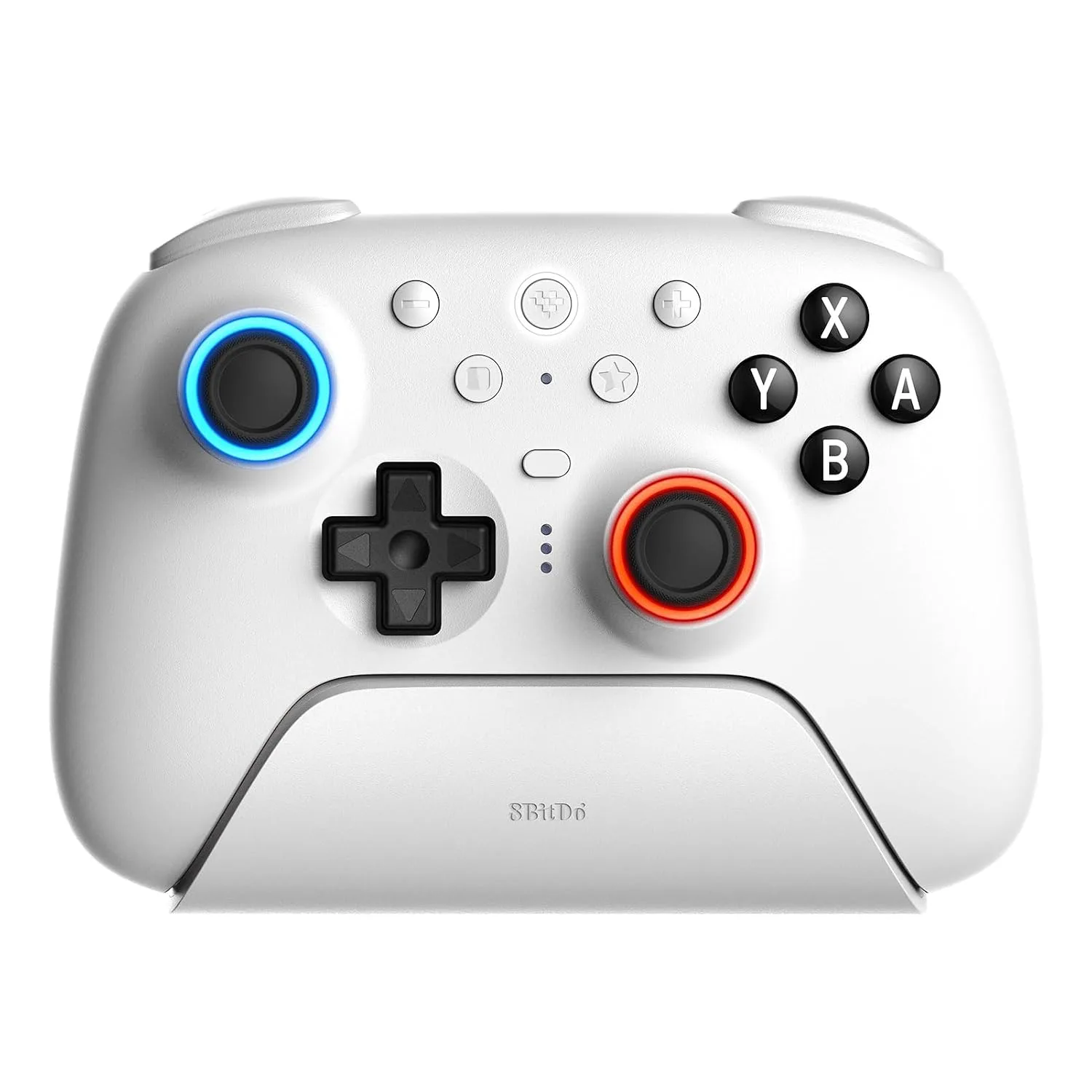 8Bitdo Ultimate 2 Bluetooth Controller for Switch & Windows PC, Switch Pro Controller with TMR Joysticks, Switchable Hall Effect/Tactile Triggers, Vibration and Motion Control, RGB Fire Ring, White