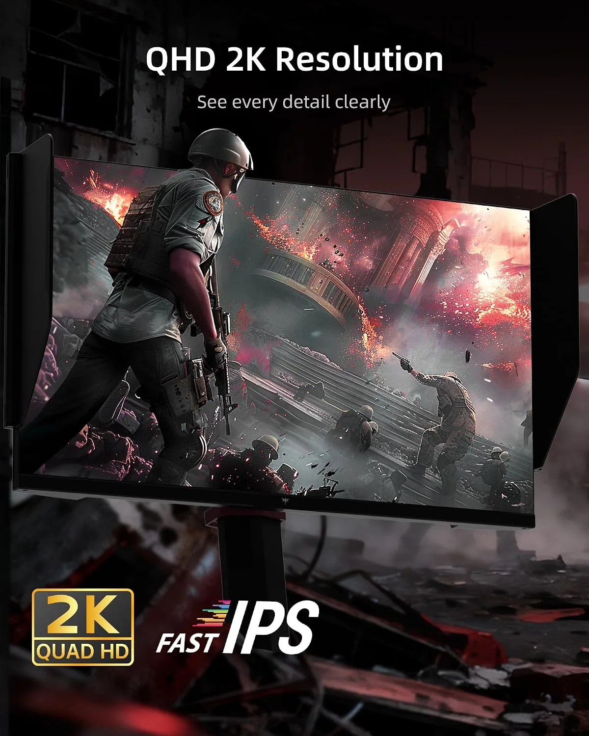 KTC 27M1 27 Inch Gaming Monitor, 200Hz oc 210Hz Monitor 1440P w/Speakers