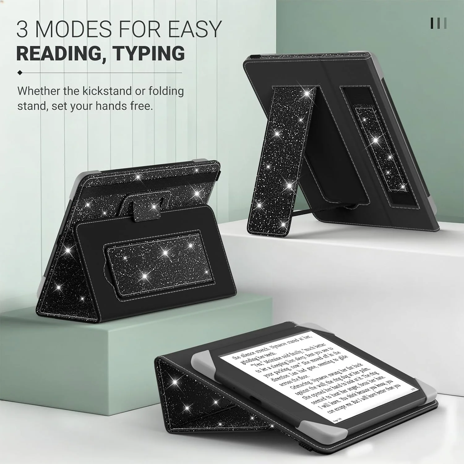 Moko Universal Case for 6 inch eReaders&Tablets, Glitter Black