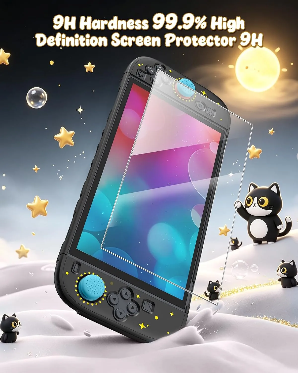 Switch 2 Cute Case,FYOUNG Dockable Cute Cat Hard Shell Cover for Nintendo 2