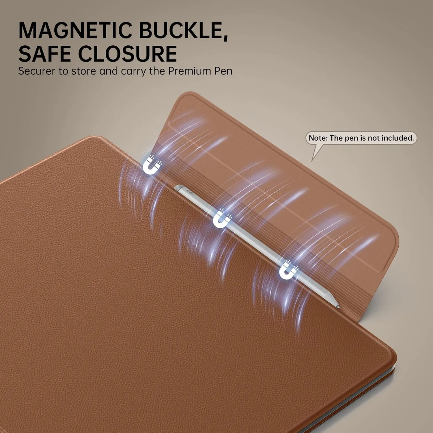MoKo Magnetic Case for 11" Kindle Scribe 3rd & Colorsoft 1st, Brown
