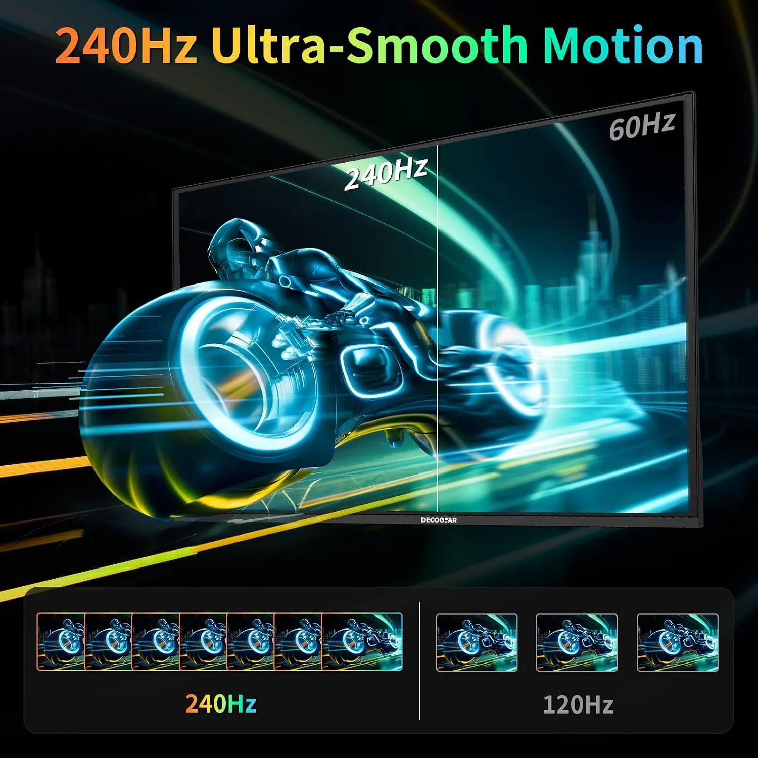 Deco Gear 27" 4K UHD QD-OLED Gaming Monitor, 240Hz, 0.03ms GTG, 3840x2160