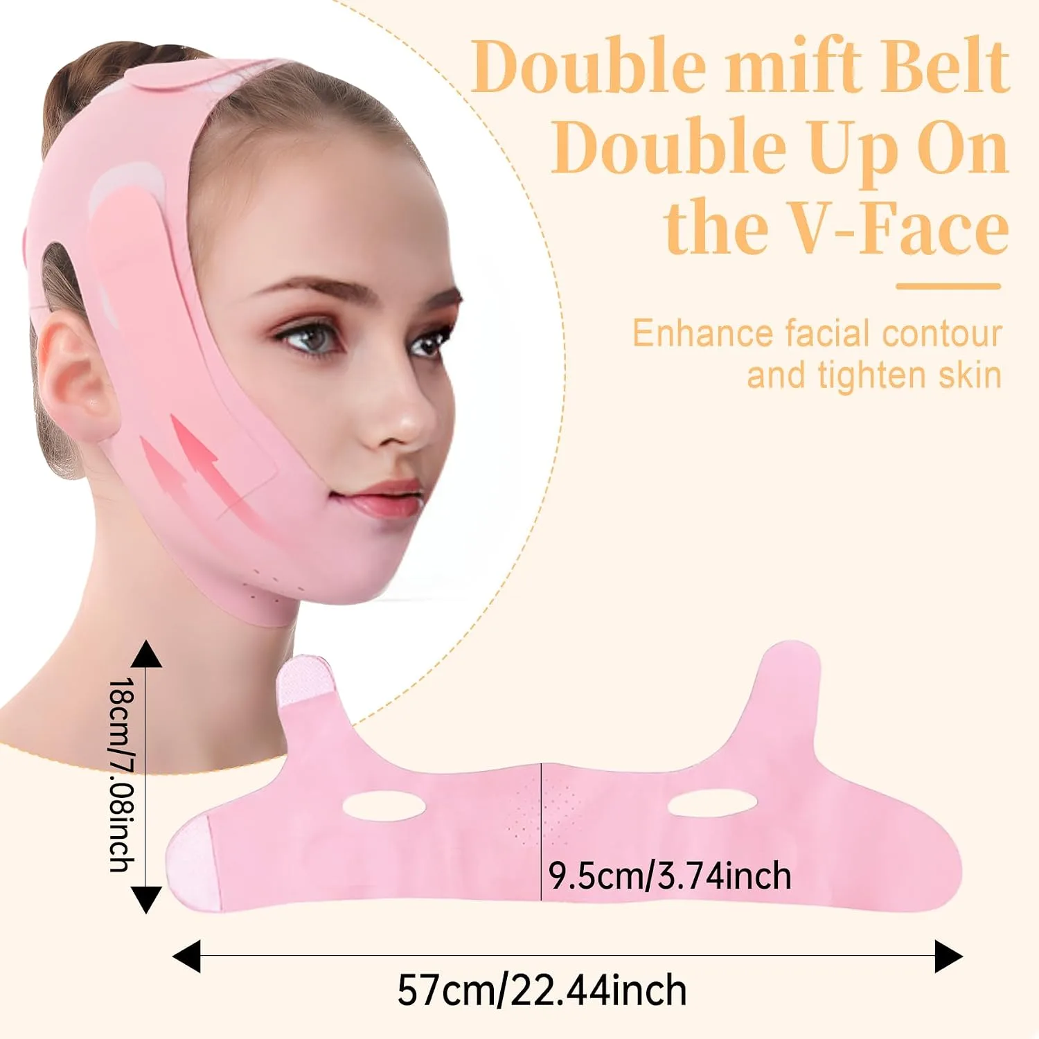 V Line Lifting Mask, Anti Aging Facial Mask for Firming and Contouring V Shape Lift Enhance Skin Elasticity Reduce Fine Lines Revitalize Skin for All Skin Types