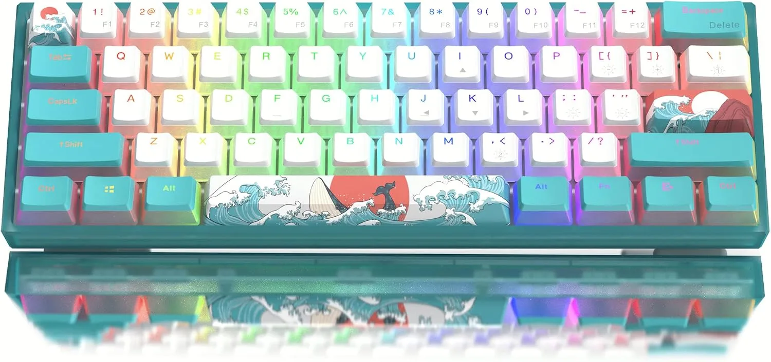 Teclado Gamer Womier WK61 V2 60% Mecánico Cableado RGB