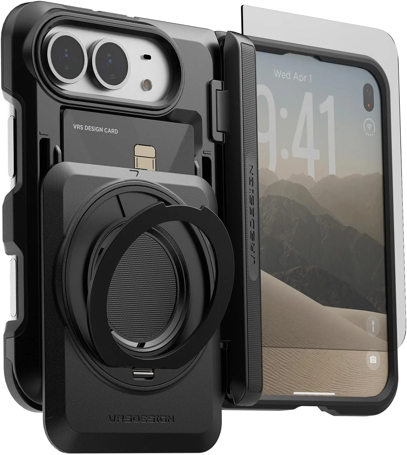 VRS DESIGN Damda Glide Hybrid for iPhone Duo Case - Matte Black