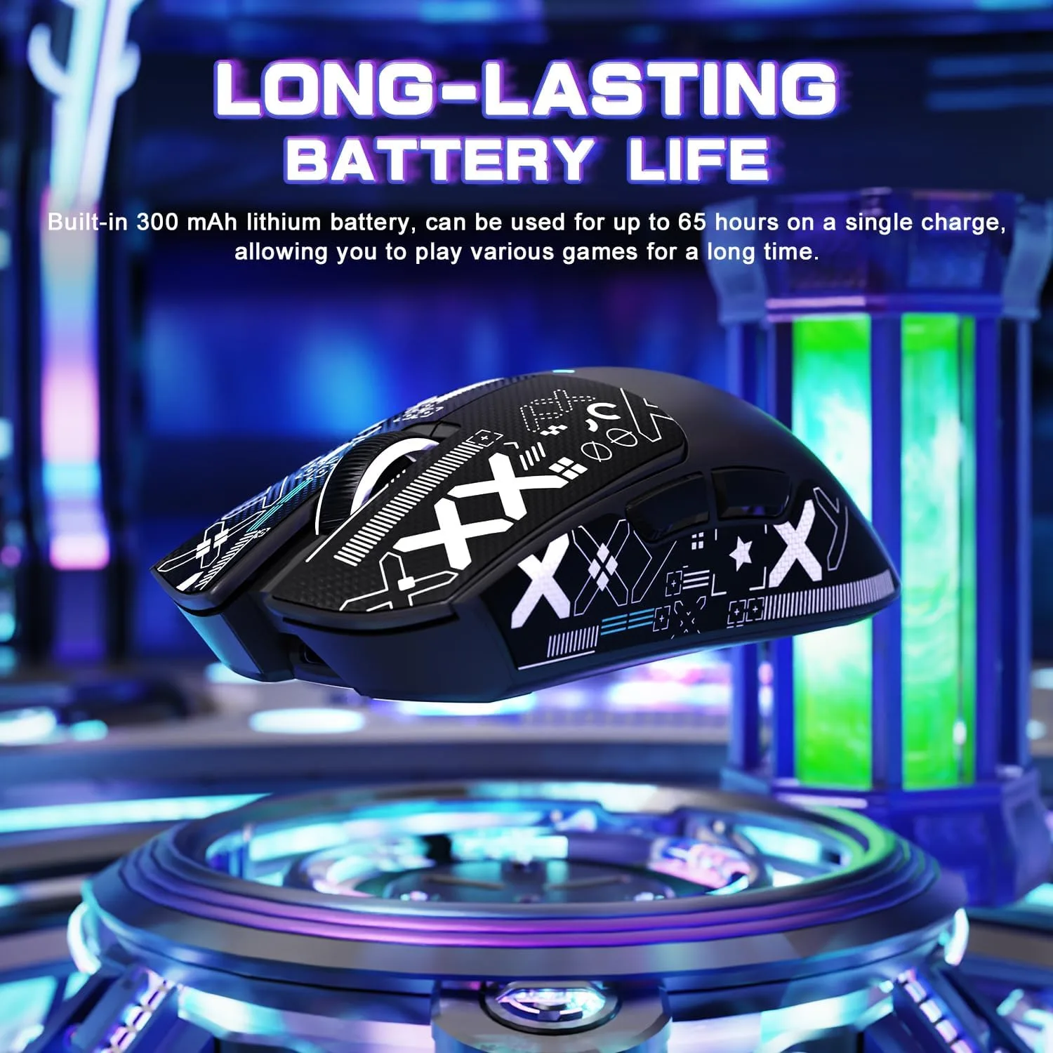 ATTACK SHARK X11 SE Ultra-Light Wireless Gaming Mouse,Black&Sticker