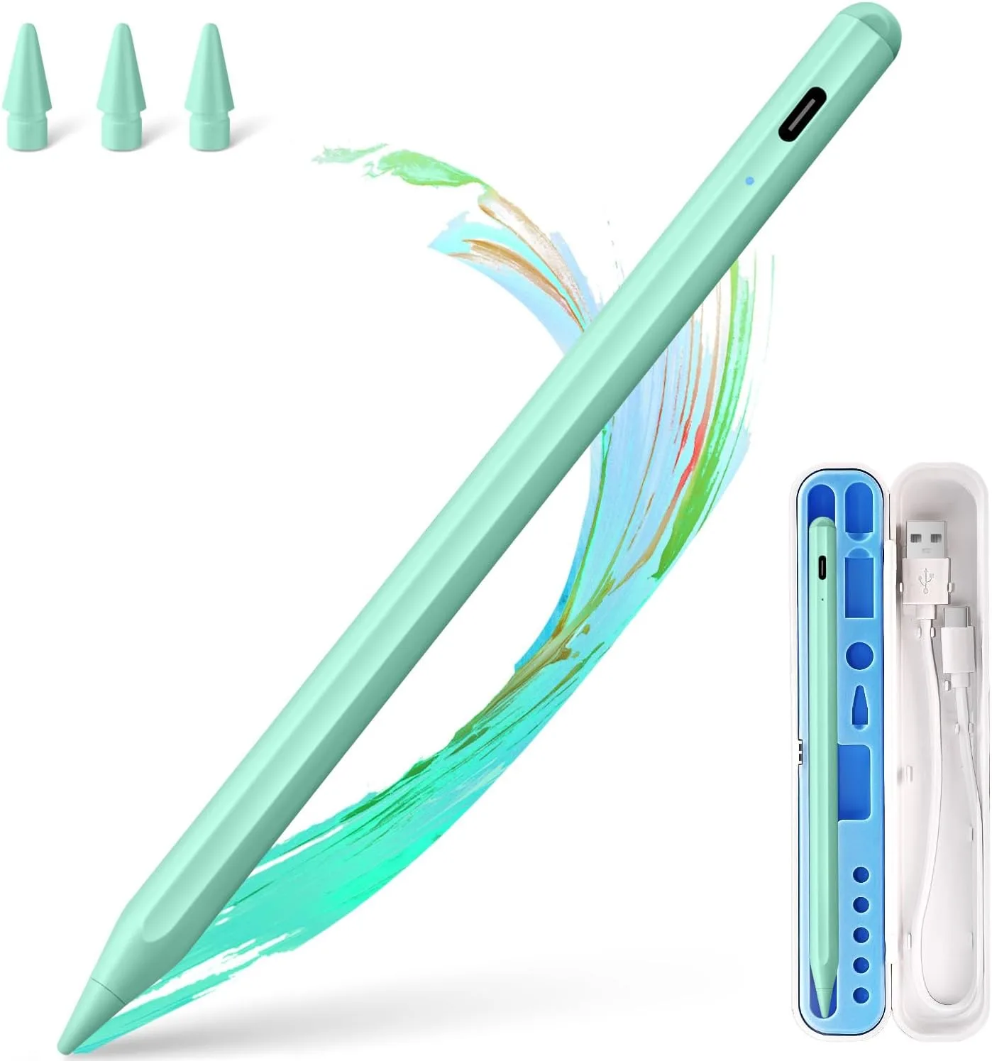 Lápiz Stylus Bleble para iPad 2018-2026 carga rápida verde