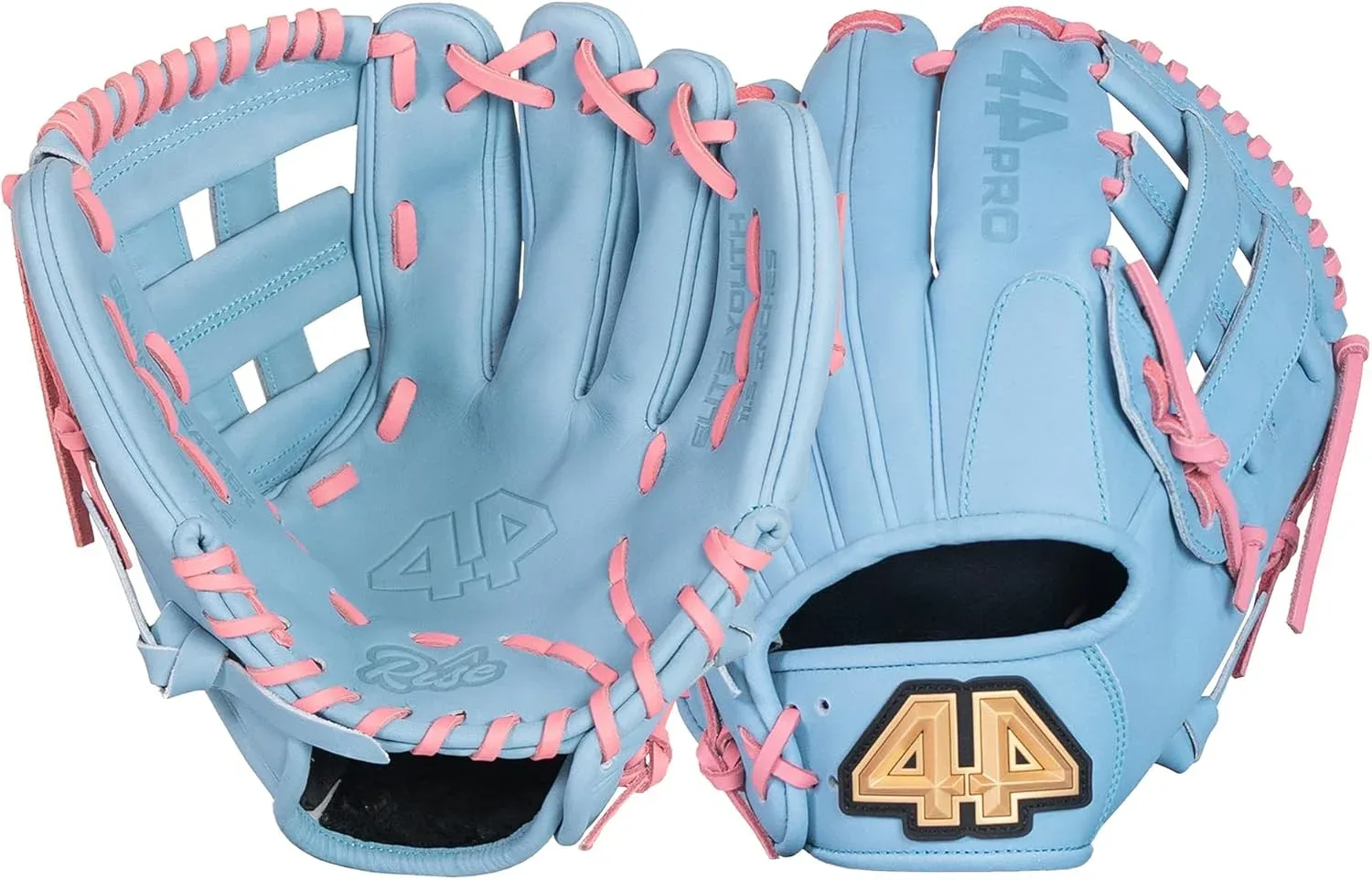 44 PRO Rise Youth Baseball Glove, 11.5" H-Web, Ages 8-12, Blue