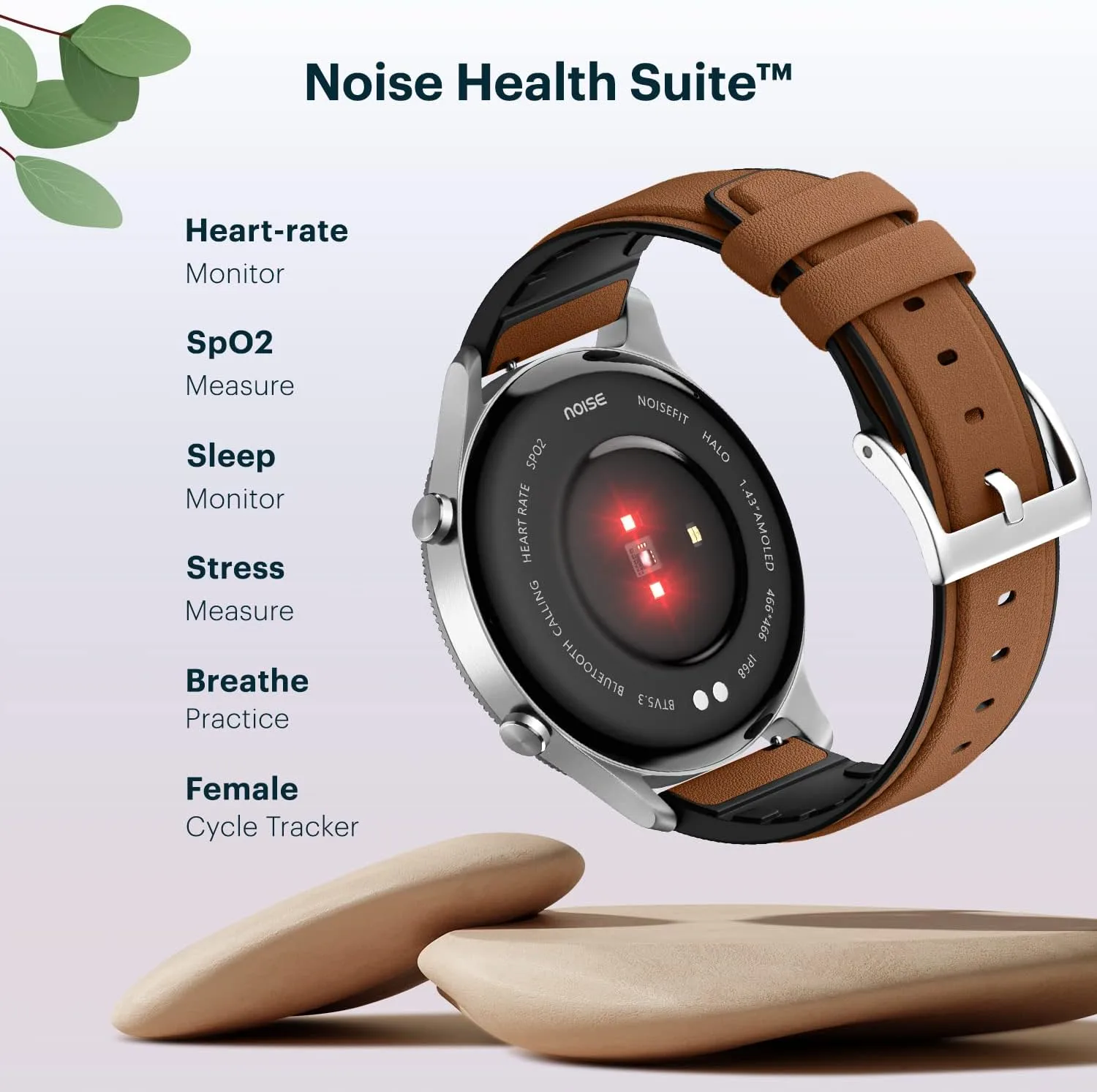 Noise Halo Premium Metallic Smartwatch, 1.43" AMOLED Display, 7 Day Battery, BT Calling (Make/Answer), Dust & Water Resistant, 100+ Sport Modes, NoiseFit App Supprt, 1 Year Warranty (Classic Black)