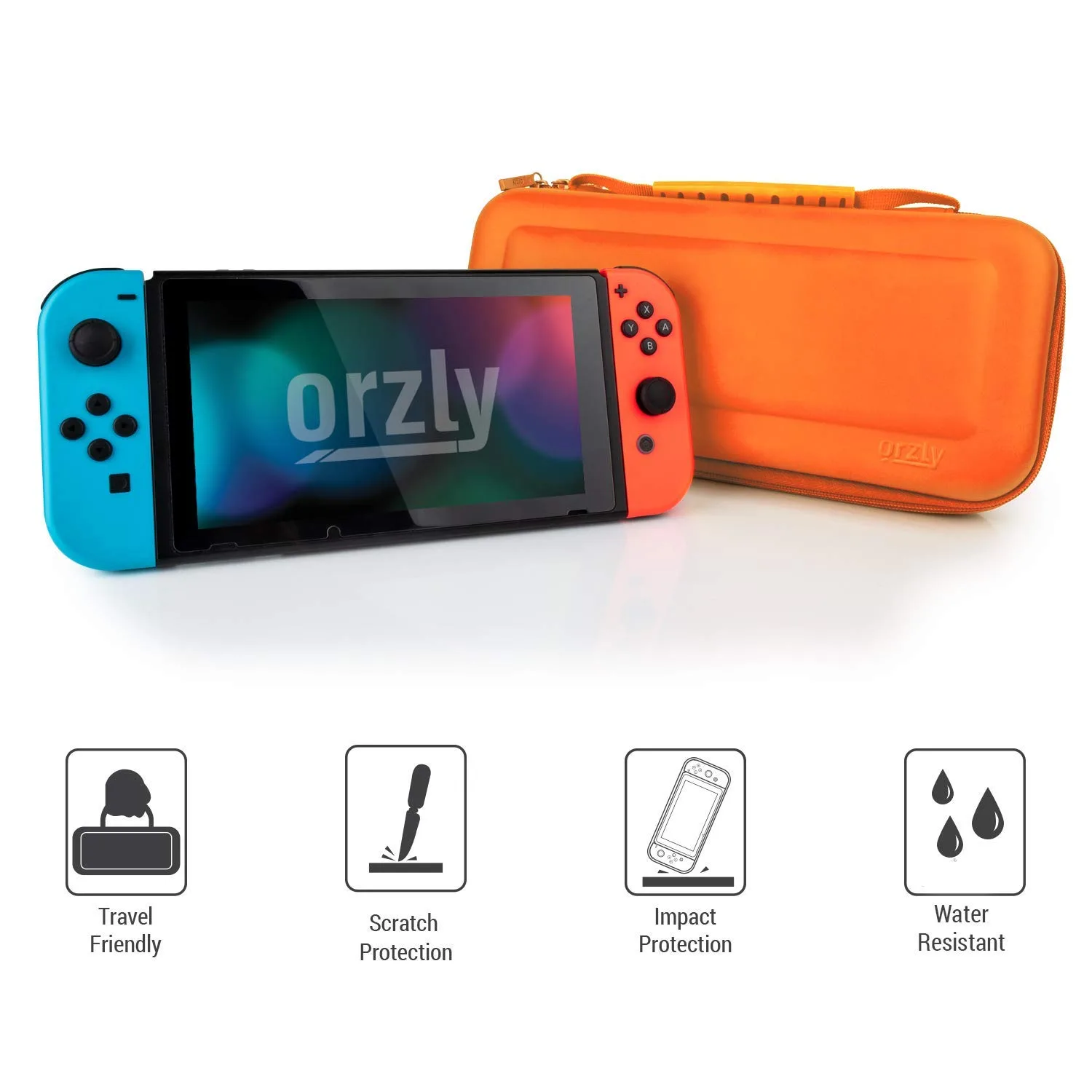 Orzly Essential Accessories Bundle for Nintendo Switch 1 & OLED, Orange