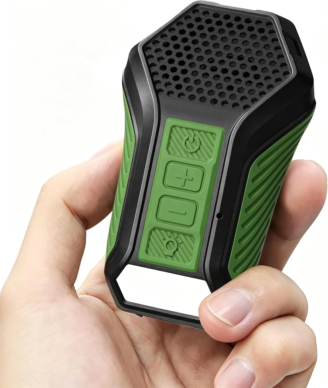Clip-on Wearable Bluetooth Speaker, Built-in Mic, Light & Warn Lamp