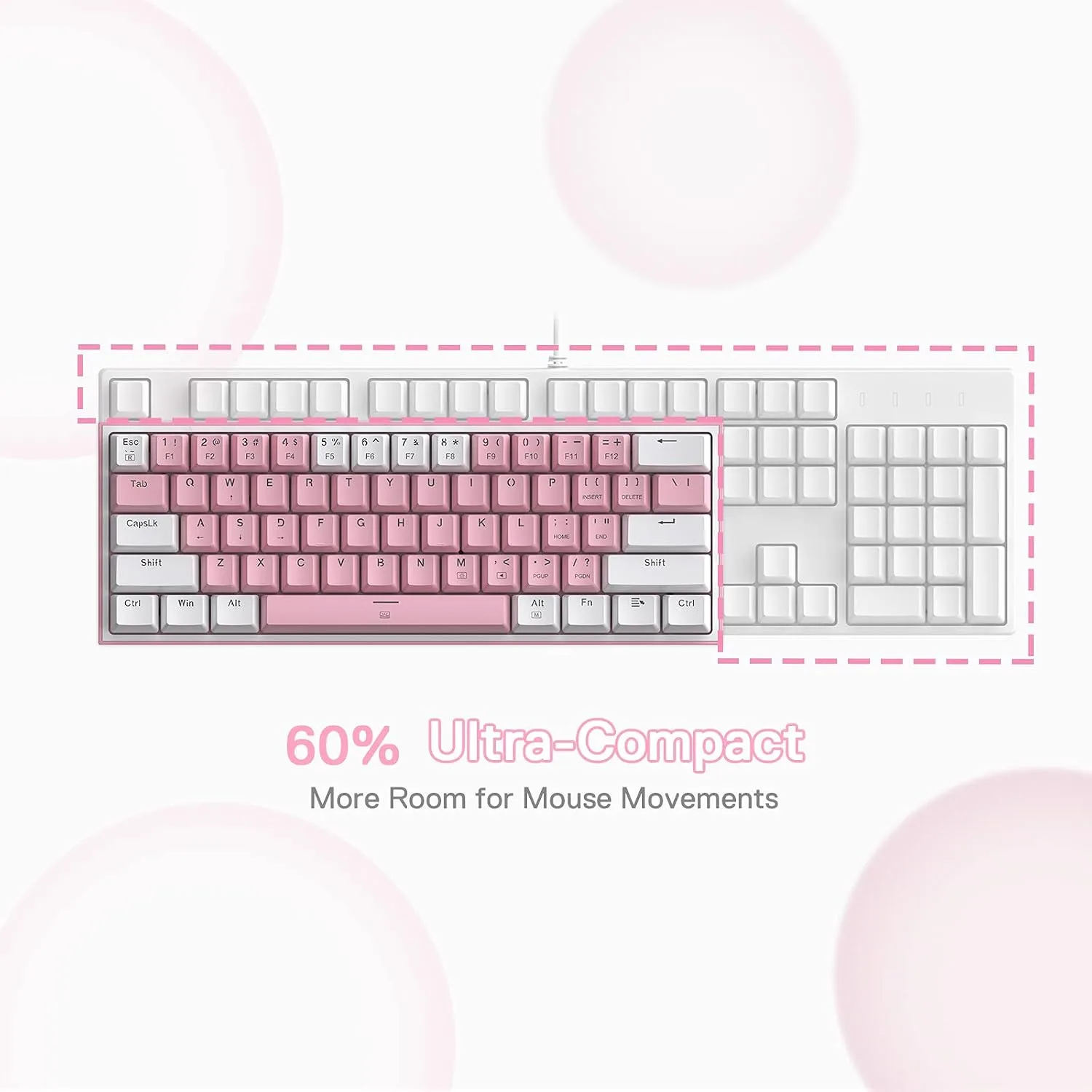 Redragon K617 Wired 60% Compact Hot-Swap RGB Gaming Mechanical Keyboard