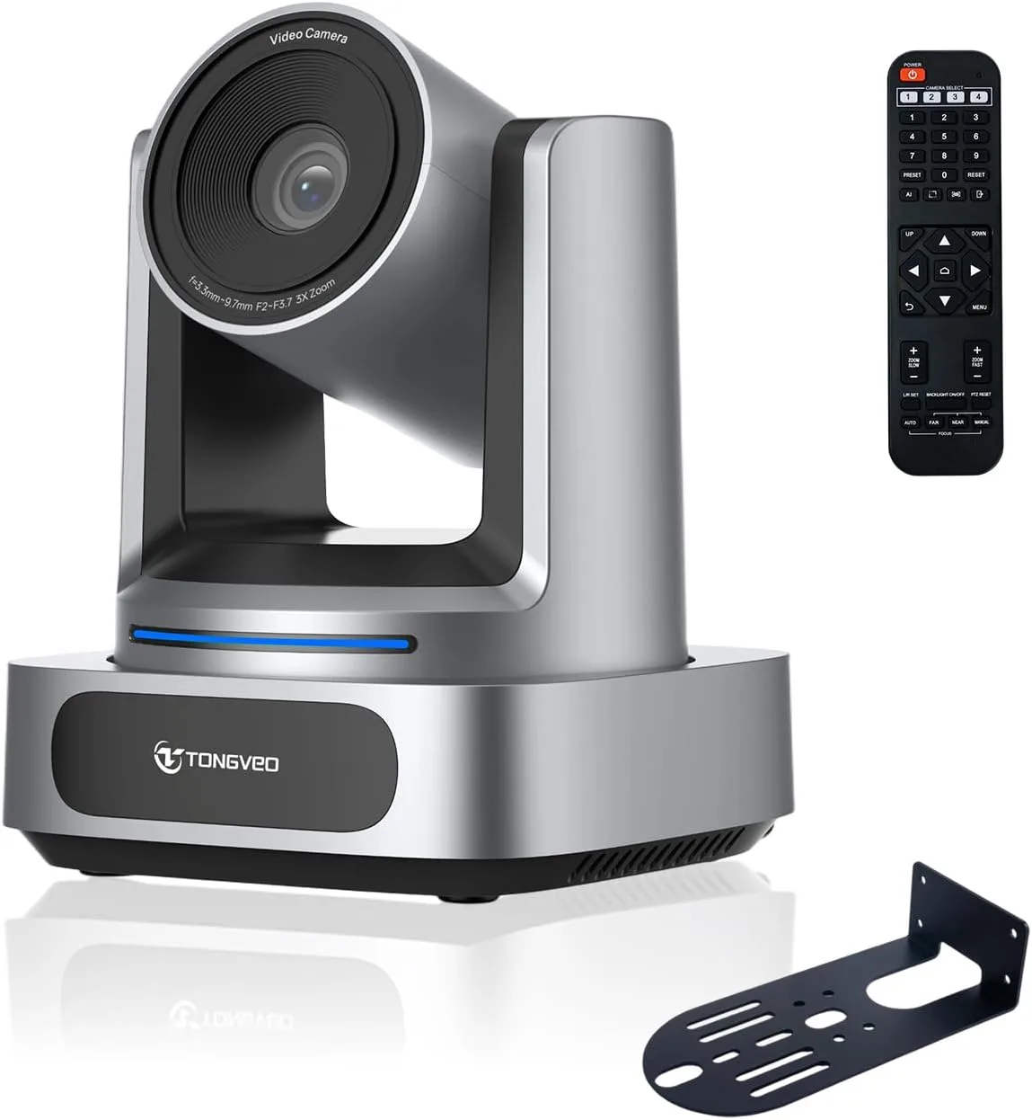 4K PTZ Camera AI Auto Tracking 3X Optical Zoom 92° Wide View Angle,USB 3.0 and HDMI Conference room Camera 4K Work with Zoom OBS Teams YouTube,Facebook for for Church, Worship, Education, Conferences