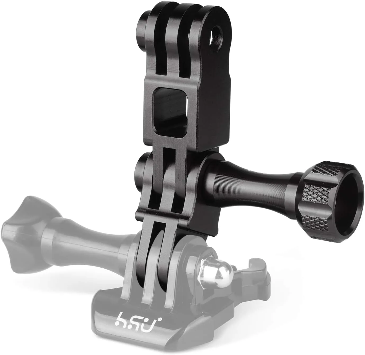 HSU Aluminum Extension Arm for GoPro Hero 13/12, Metal Adjust Arm Straight Joints Mount, Same Direction Straight Joints Mount for Go Pro Hero 11/10/9/8/7/6/5 Black, DJI Osmo Action and More(Black)