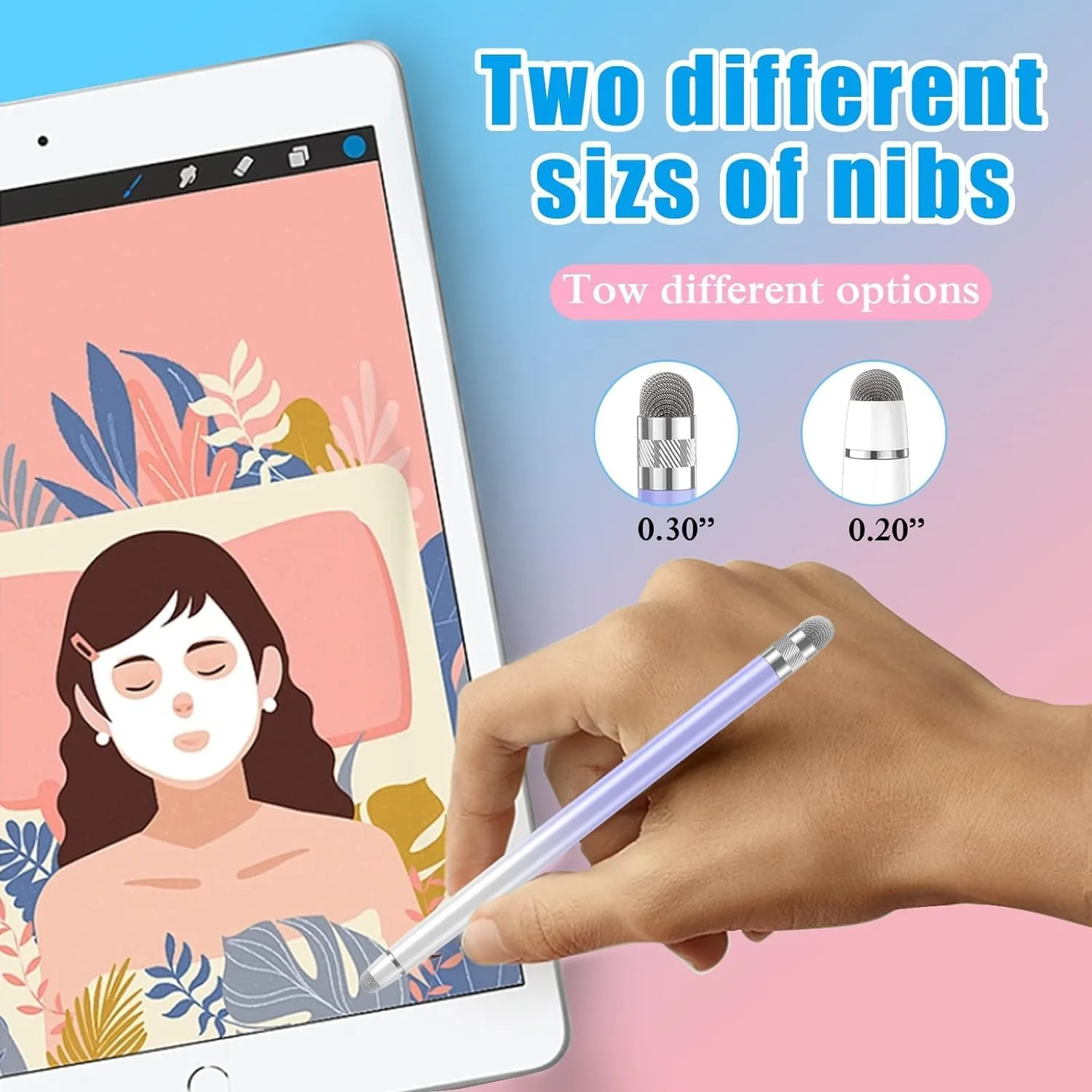 Bopomofo 2PCS Stylus Pen for Touchscreen,High Sensitivity & Precision