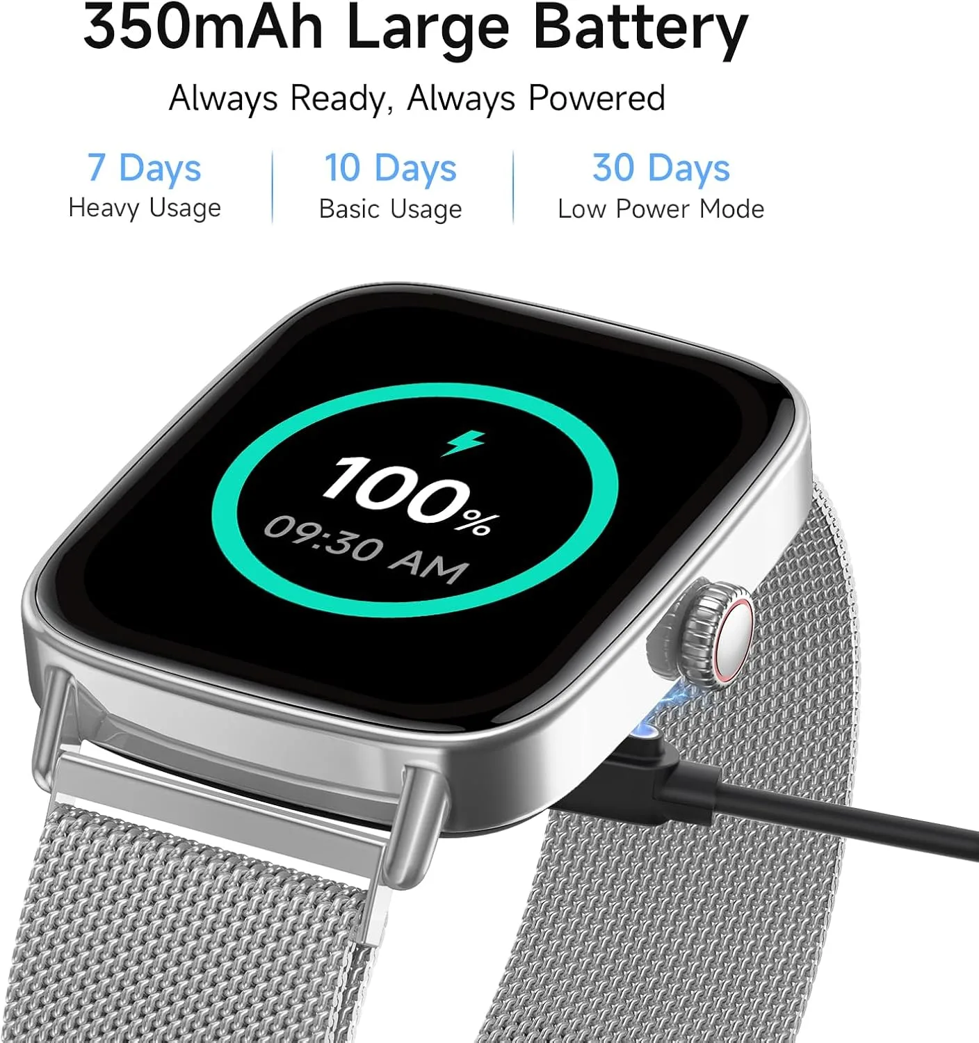 aeac Smart Watch for Men Women, 1.85" HD Smartwatch Compatible iPhone/Samsung/Android (Answer/Make Calls), 100+ Sport Modes Fitness Tracker with Heart Rate/Sleep/Step Monitor, IP68 Waterproof