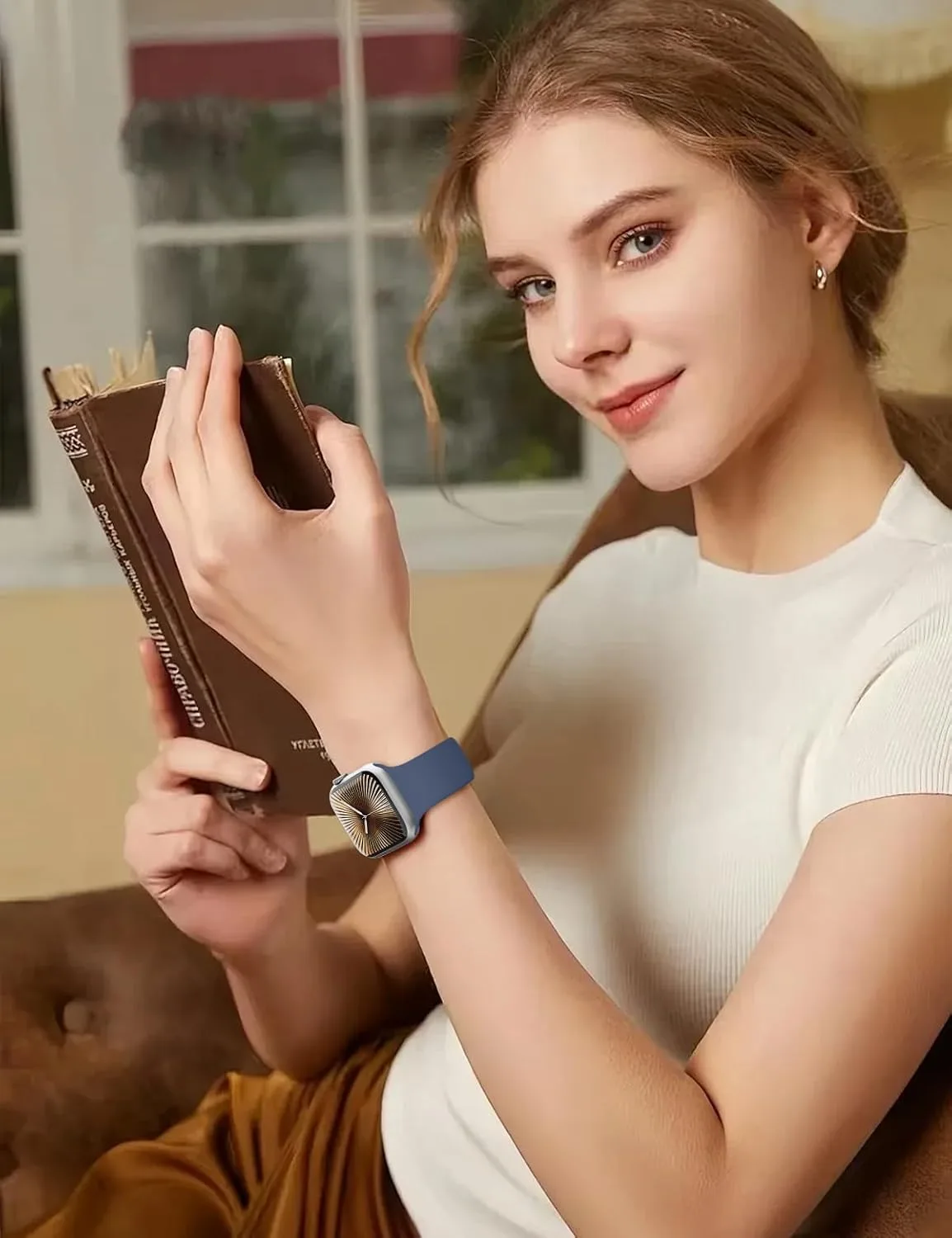 Sport Silicone Band Compatible with Apple Watch Bands for Women Men