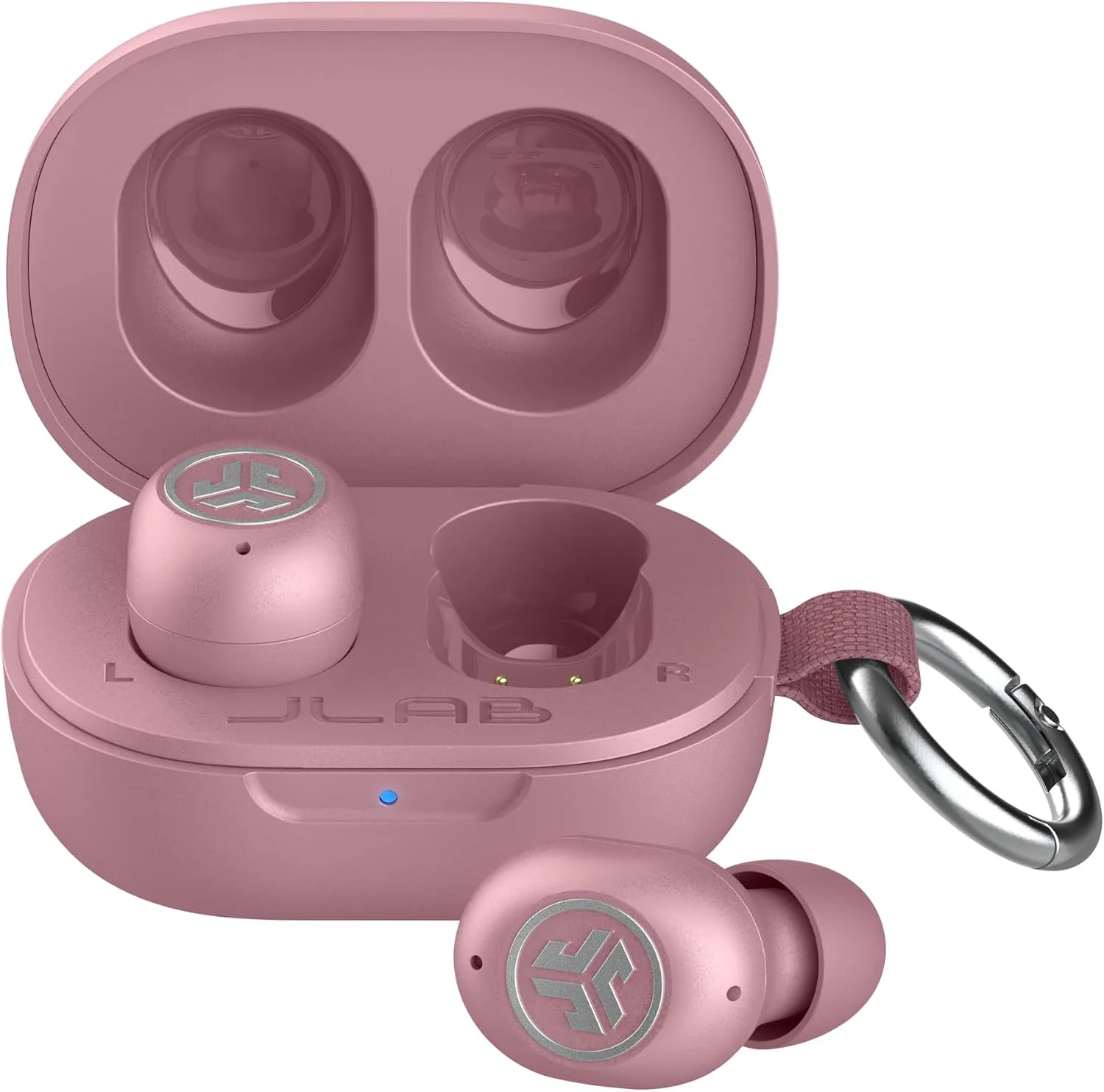 JLab JBuds Mini ANC True Wireless Earbuds with Apple Find My, Blush Pink