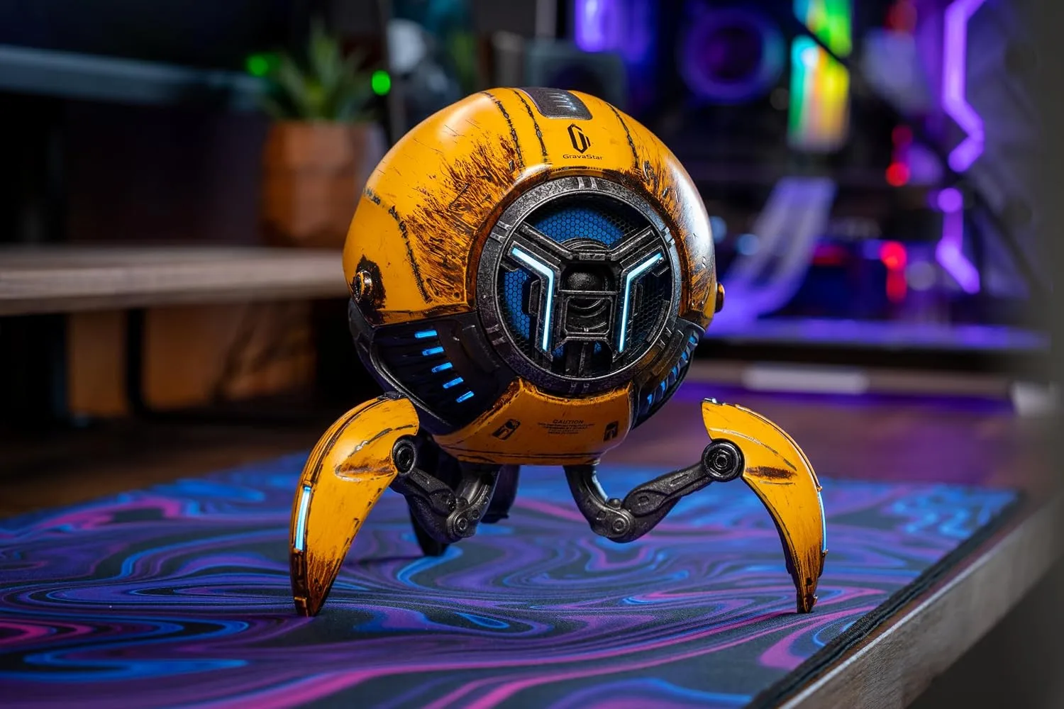 GravaStar Mars Pro Bluetooth Gaming Speaker with Deep Bass & RGB Lights