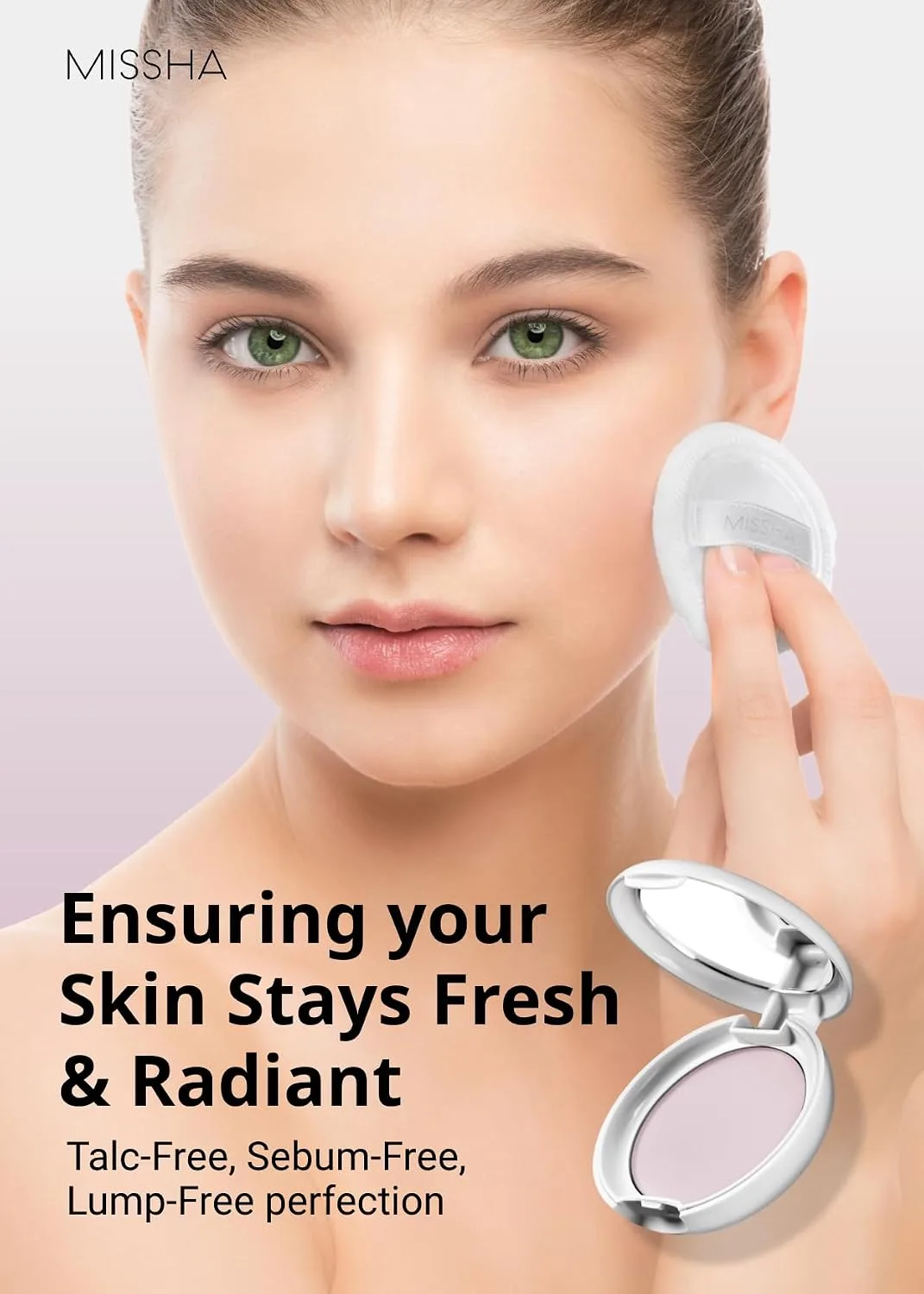 MISSHA Airy Pot Pressed Pink Powder Pact Setting Powder 0.176 oz