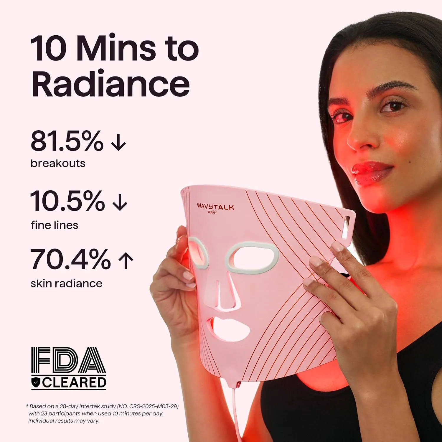 Wavytalk Red Light Therapy Mask for Face, ELLE Best Skin Care Tool 2026