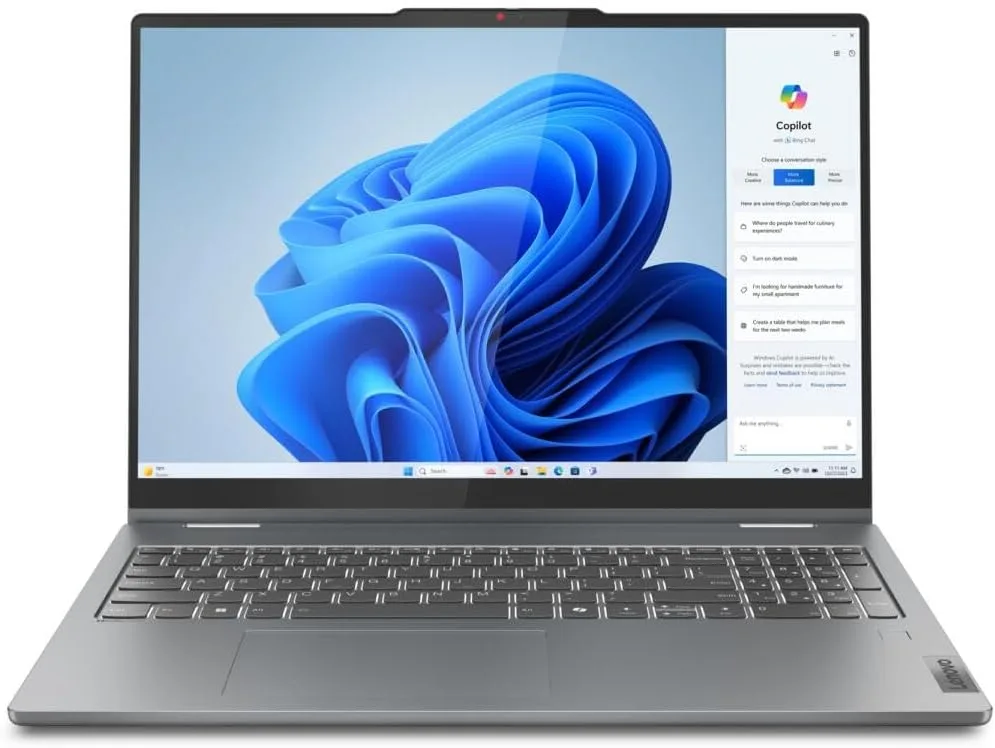 Lenovo IdeaPad 5 2-in-1 Convertible 16" WUXGA IPS Touchscreen Laptop | Ryzen 7 8845HS CPU (8 Cores, Up to 5.1GHz) | Fingerprint Reader | 16GB RAM, 4TB SSD | WiFi 6, BT 5.3