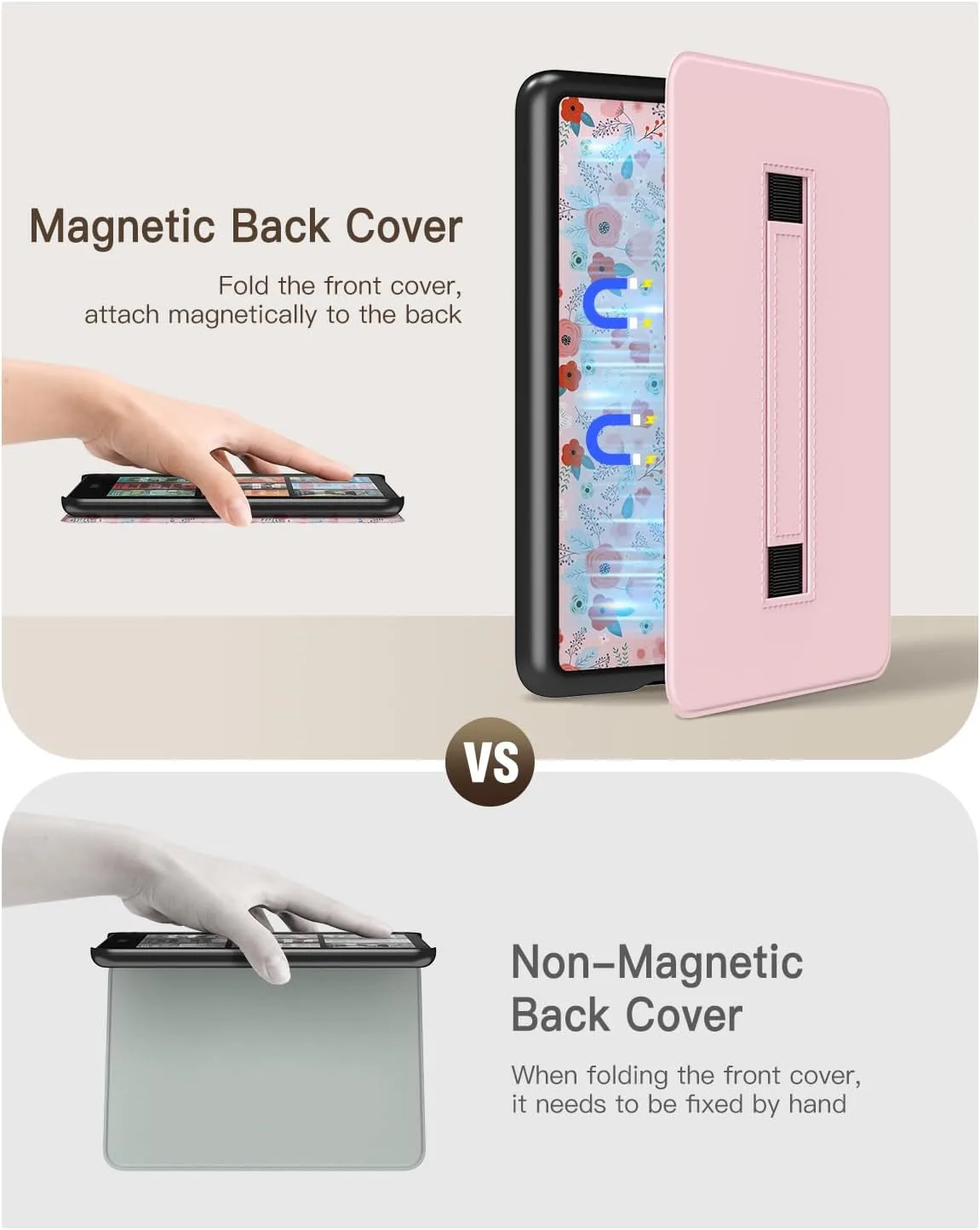 MoKo Case for 7" Kindle Paperwhite 12th Gen 2024 & Colorsoft, Spring Pink