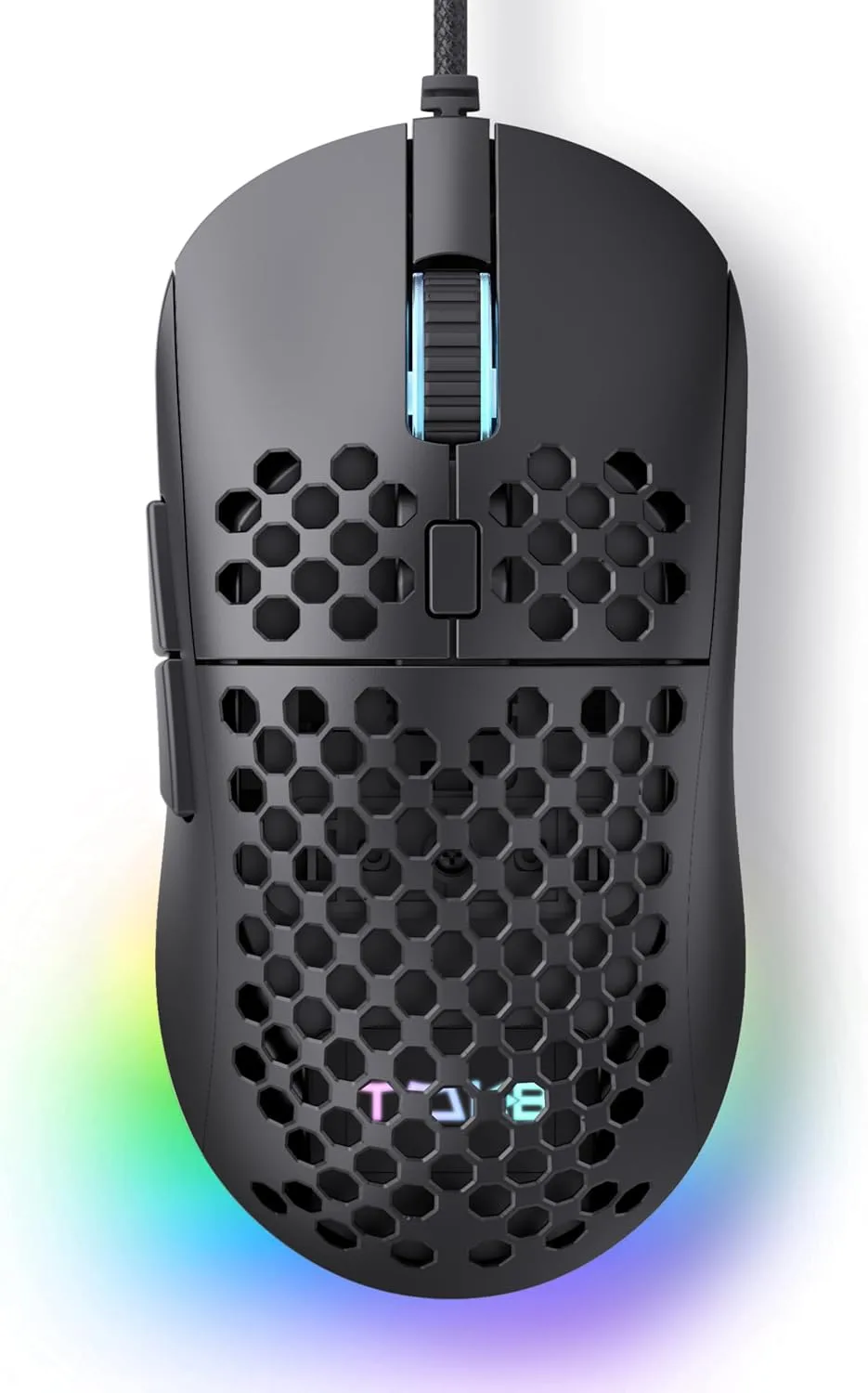 TMKB Falcon M1SE Wired Gaming Mouse, Lightweight Honeycomb, 12800DPI, Black