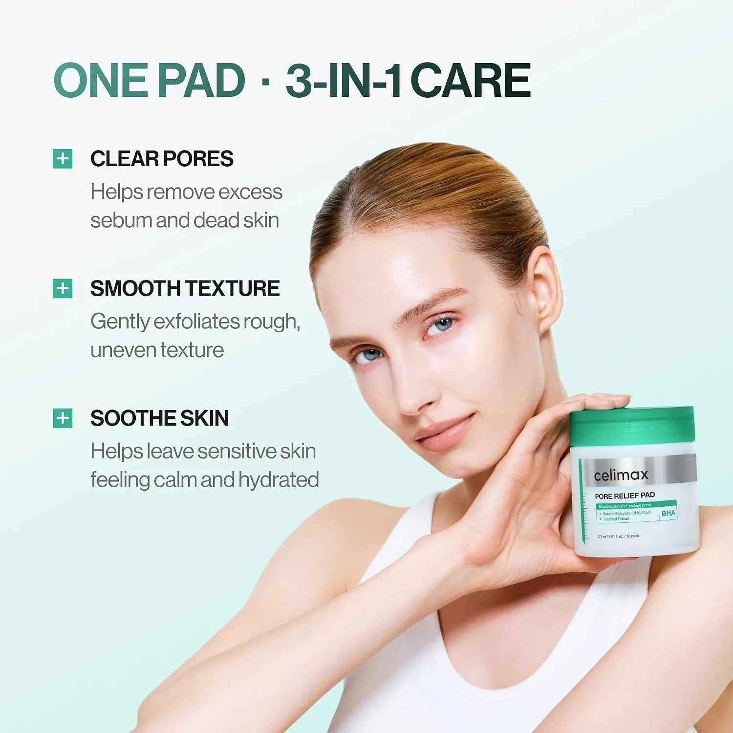 celimax Toner Pads Exfoliating BHA Pore Relief 70 Pads