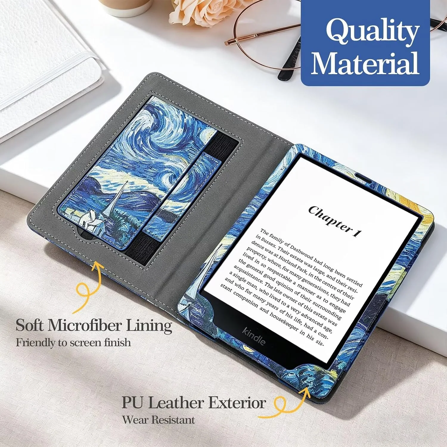 Case for 6" Kindle Paperwhite (10th/7th/6th/5th Generation), Starry