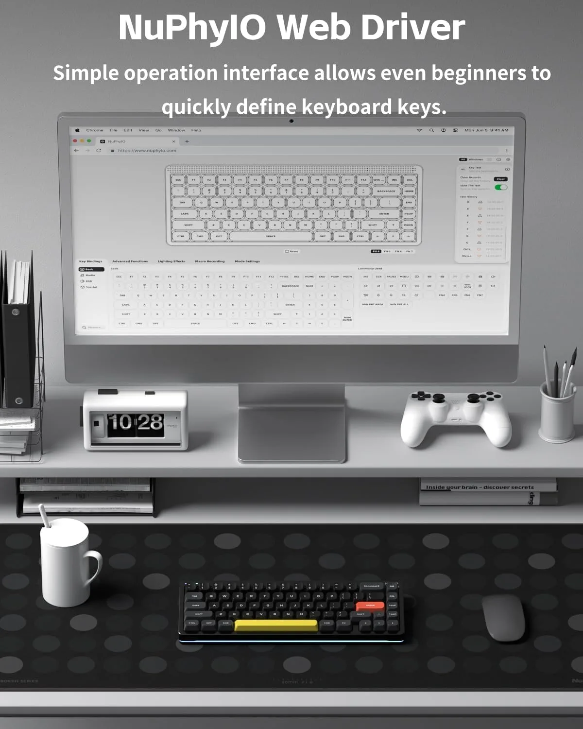 NuPhy Halo V2 IO Wireless Mechanical Keyboard with PBT Keycaps,Hot Swappable Custom Gaming Keyboard,Aluminum Alloy Frame,RGB Backlit,Gasket Structure,BT5.0/USB-C/2.4GHz Low Latency Office Keyboards