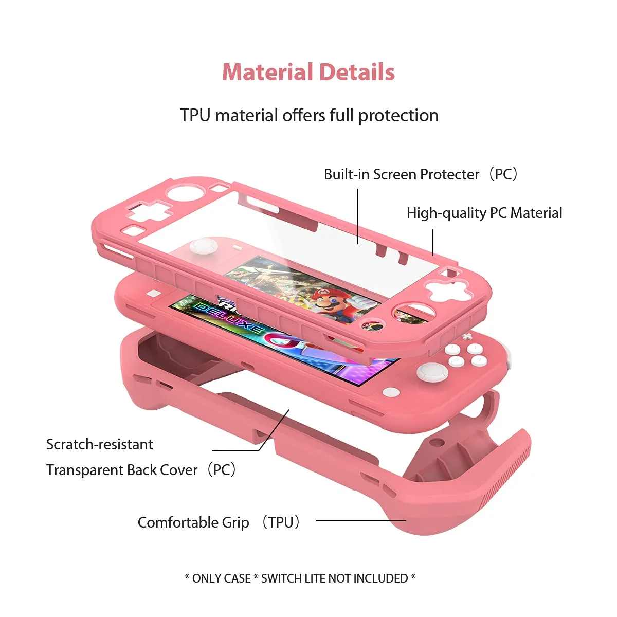FIWWAT Switch Lite Case Protective Case for Nintendo Switch Lite