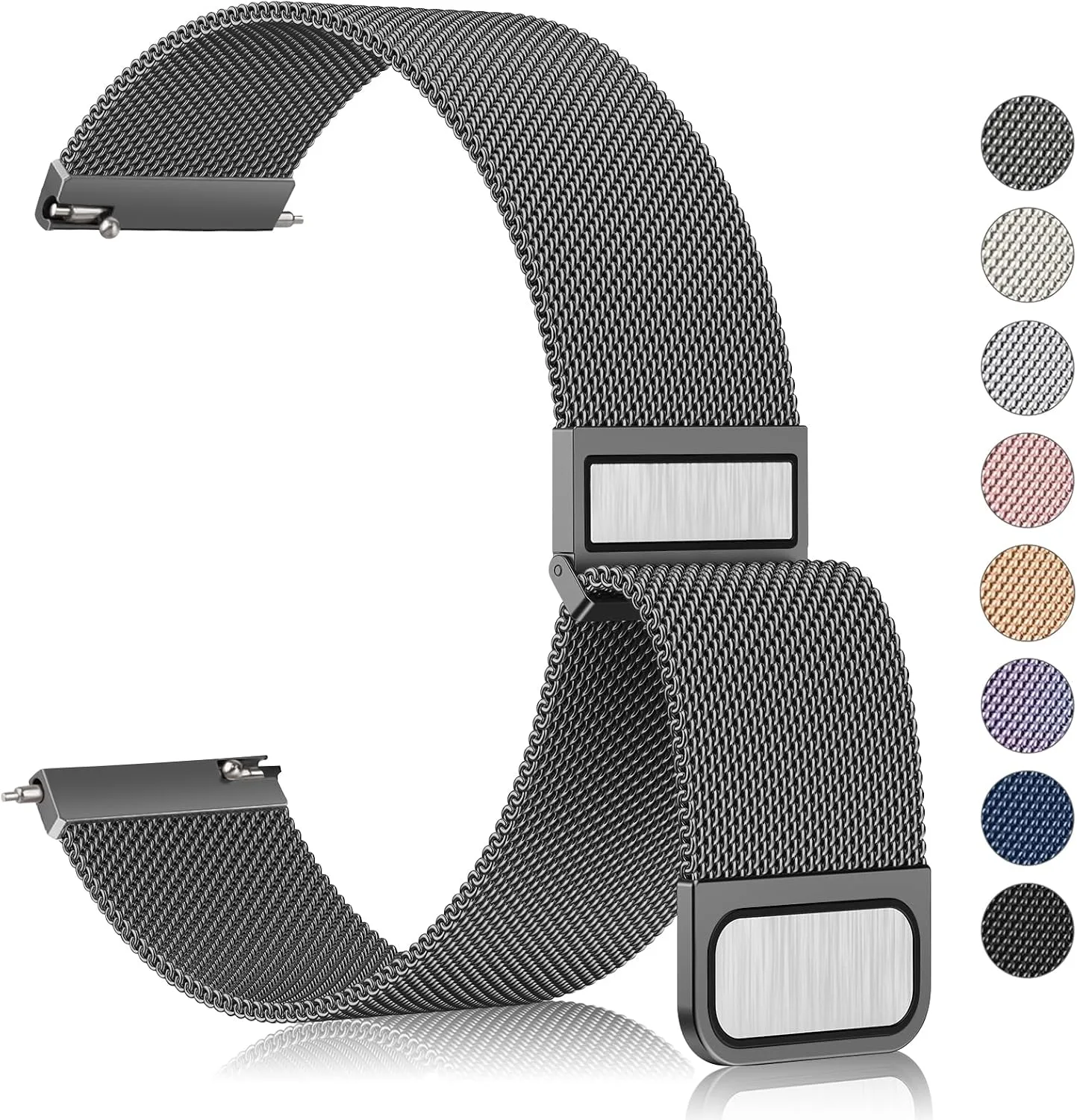Metal Bands Compatible with IDW13,IDW16,IDW19 Smartwatch Bands, 22mm Stainless Steel Metal Replacement Strap for Fitpolo IDW13/Woneligo W13 Smartwatch Bands,ENOMIR/TOOBUR/MILOUZ/Gydom/Faweio/Veryfit IDW19 Smartwatch Bands
