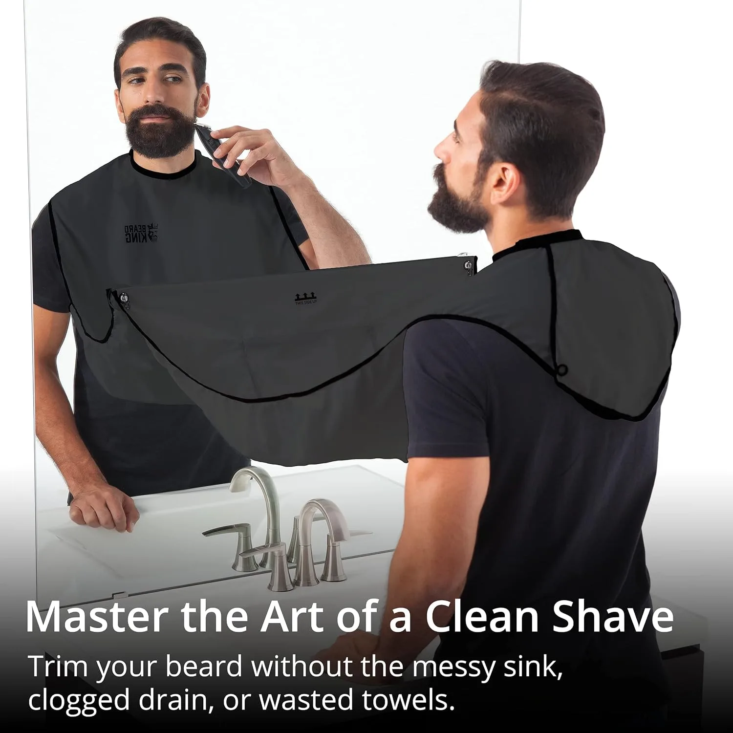 BEARD KING Beard Bib Apron - As Seen on Shark Tank – Gifts for Him, Stocking Stuffers for Men, Mens Gift