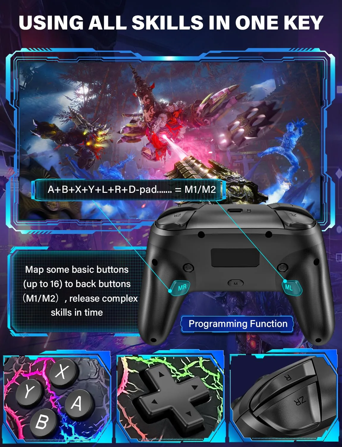ZRZLMVP Switch Controller Wireless for Nintendo Switch/OLED/Lite/Switch 2