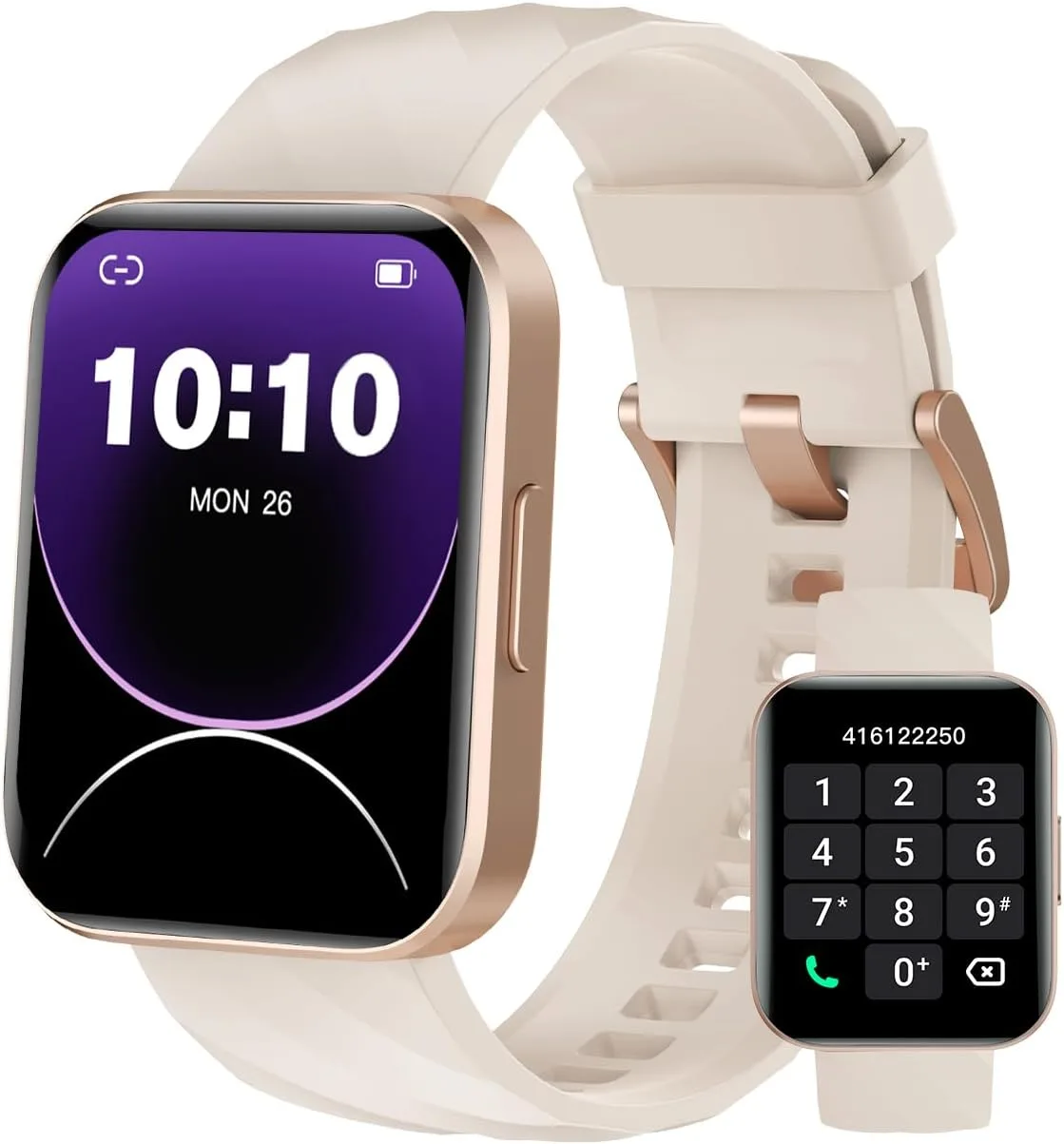 Smart Watch for Women Men, Answer/Make Calls, for iPhone/Android off-White