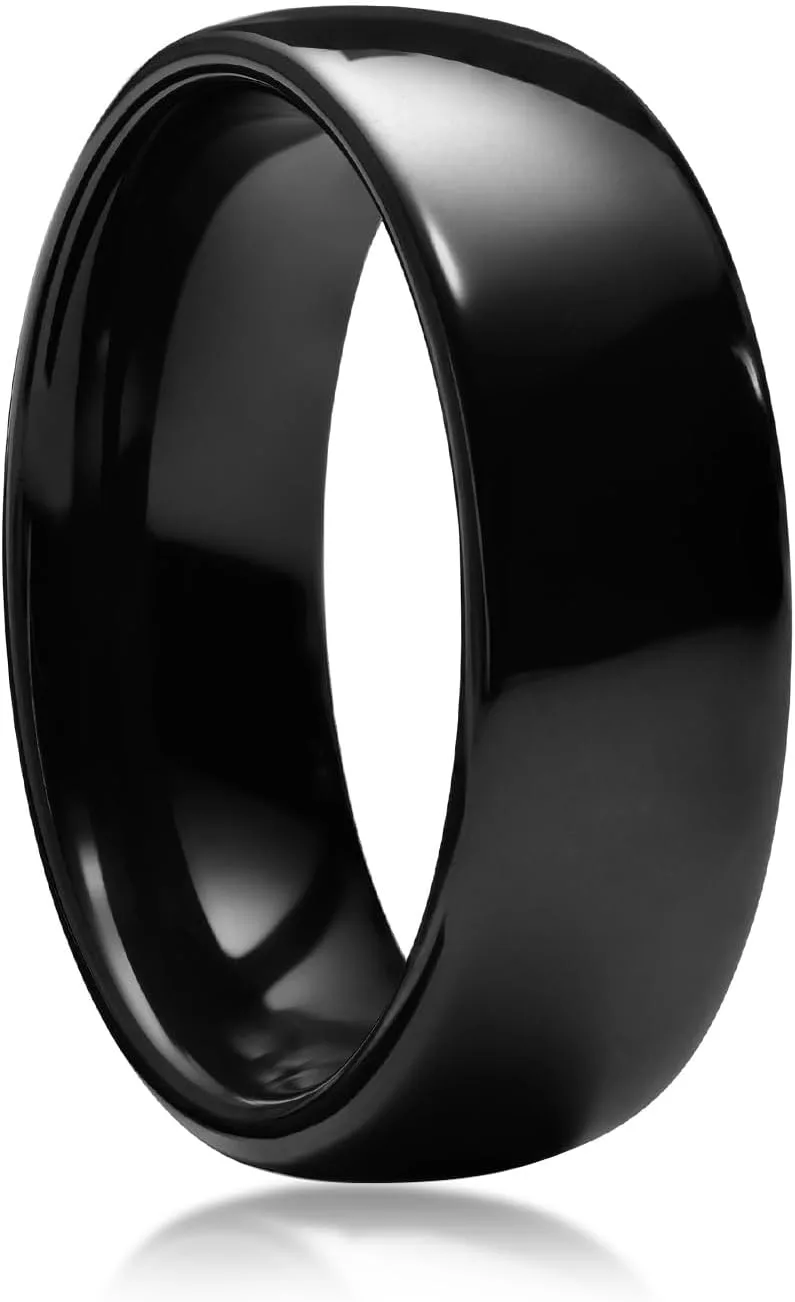 Smart Tesla key ring for Model3/Y/S NFC KeyCards Black Ceramic Ring(US#6)
